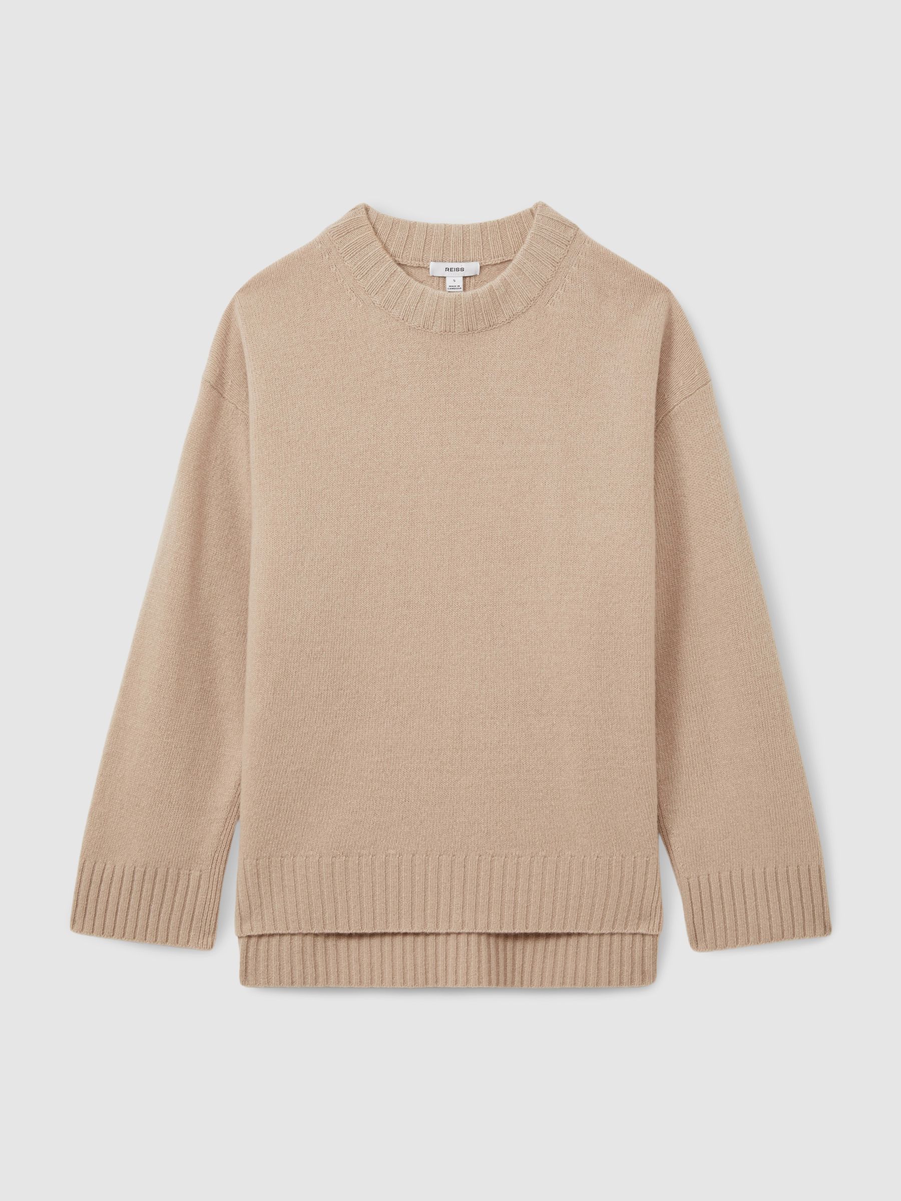 Wool-Cashmere Crew Neck Jumper in Mink - Image 2 of 6