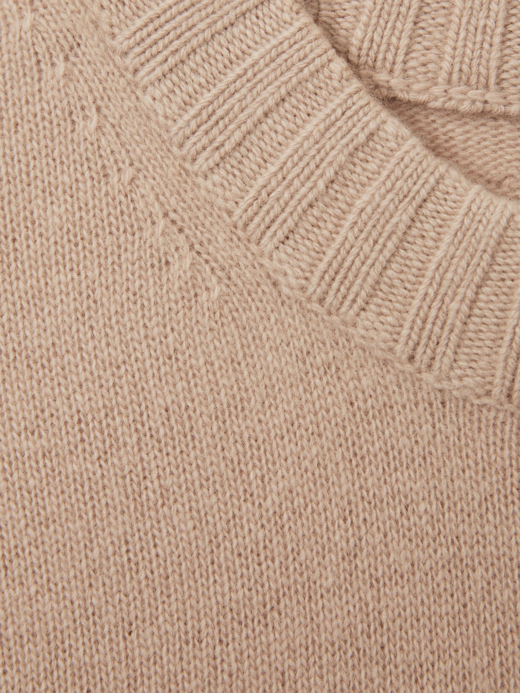 Wool-Cashmere Crew Neck Jumper in Mink - Image 6 of 6