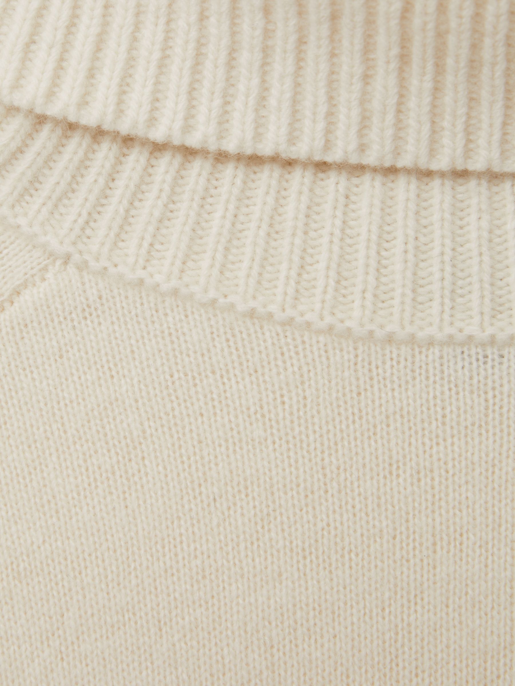 Wool-Cashmere Roll-Neck Jumper in Cream - Image 6 of 6
