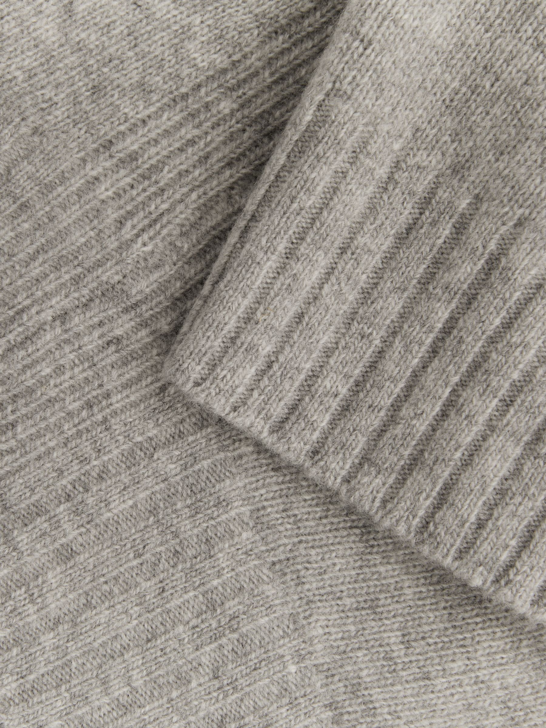 Wool Cashmere Crew Neck Jumper in Grey Marl - image 5