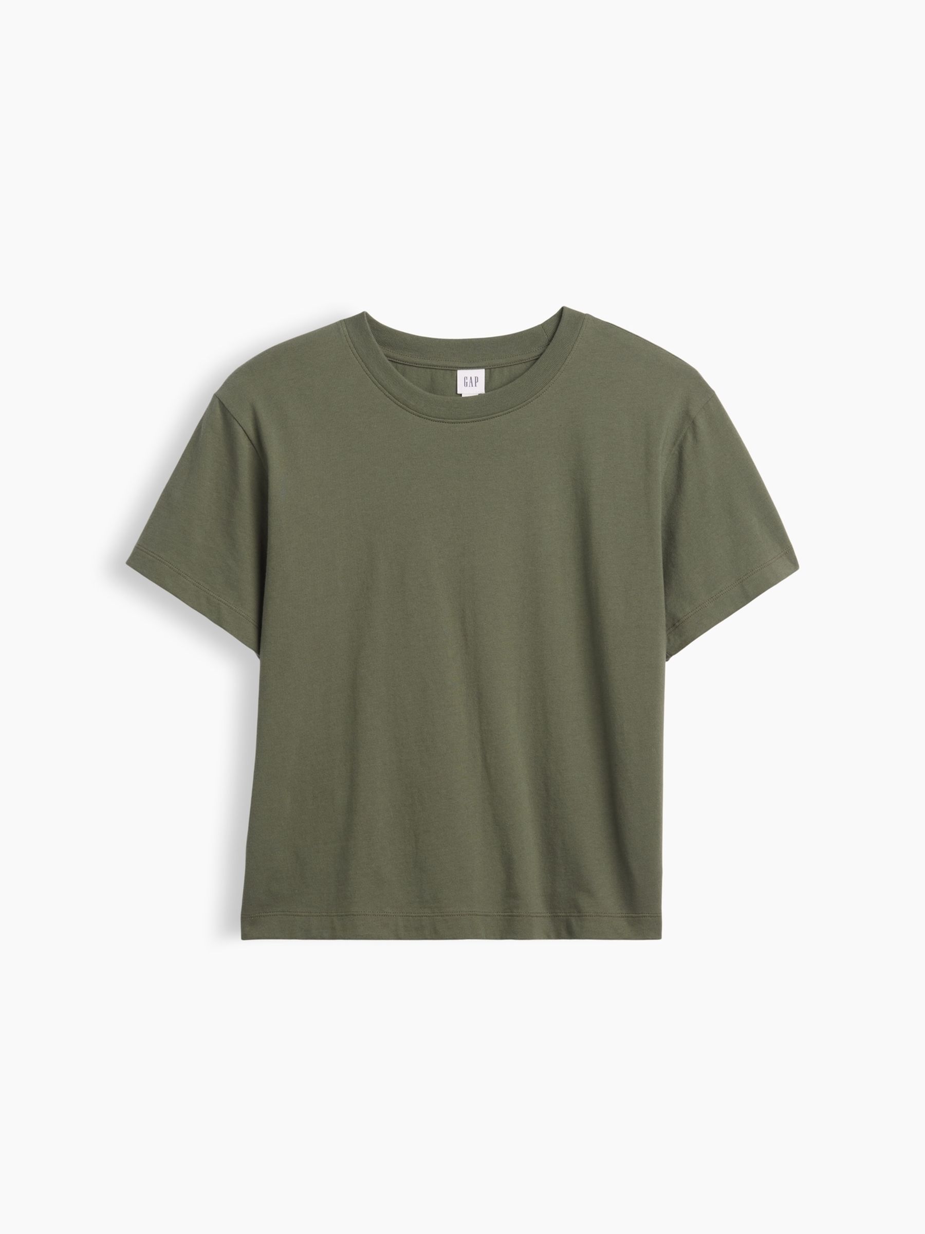 Green Boxy Crew Neck T-Shirt - Image 5 of 5 Green Boxy Crew Neck T-Shirt - Image 5 of 5