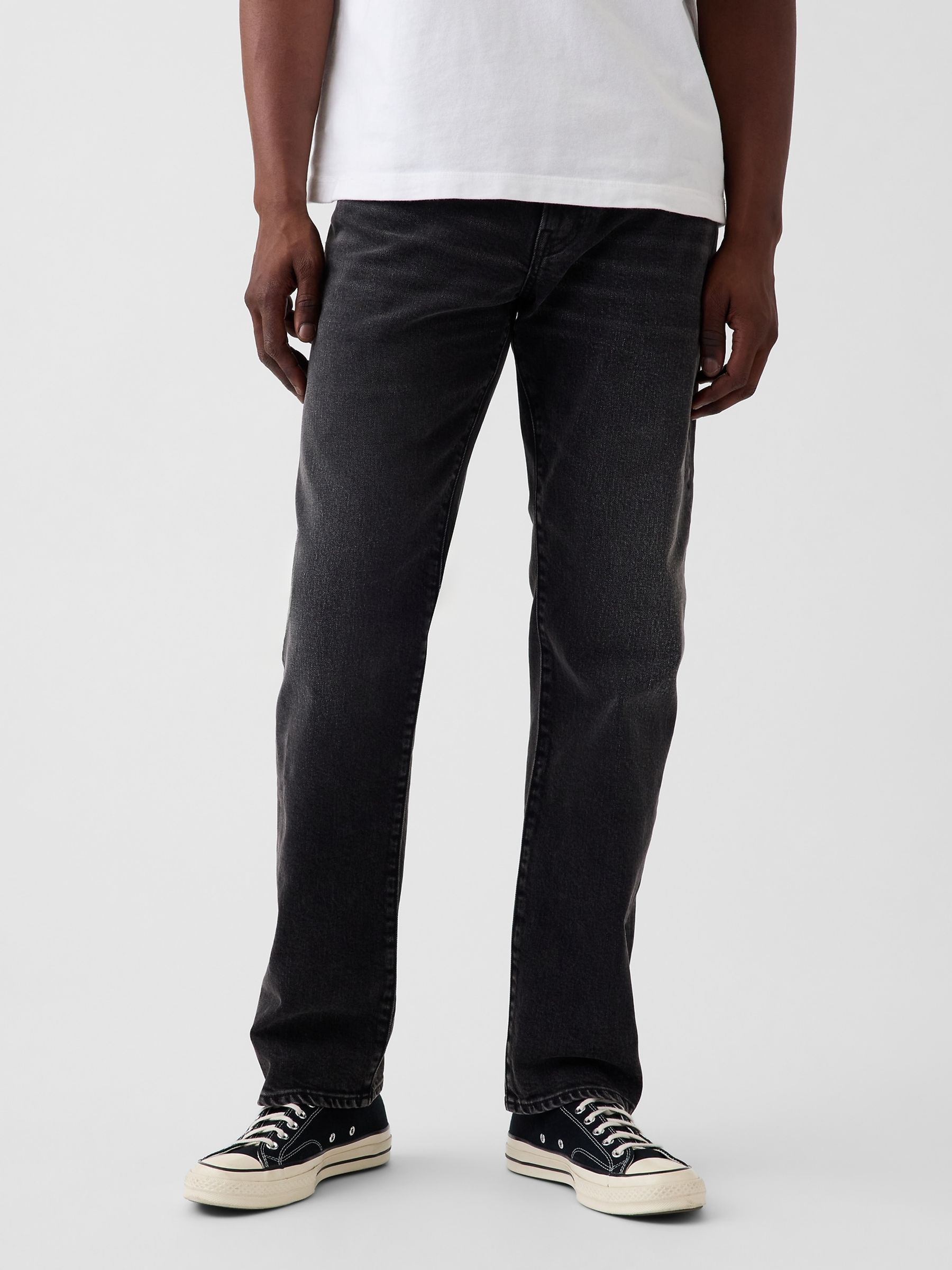 Black Straight Jeans - Image 1 of 6
