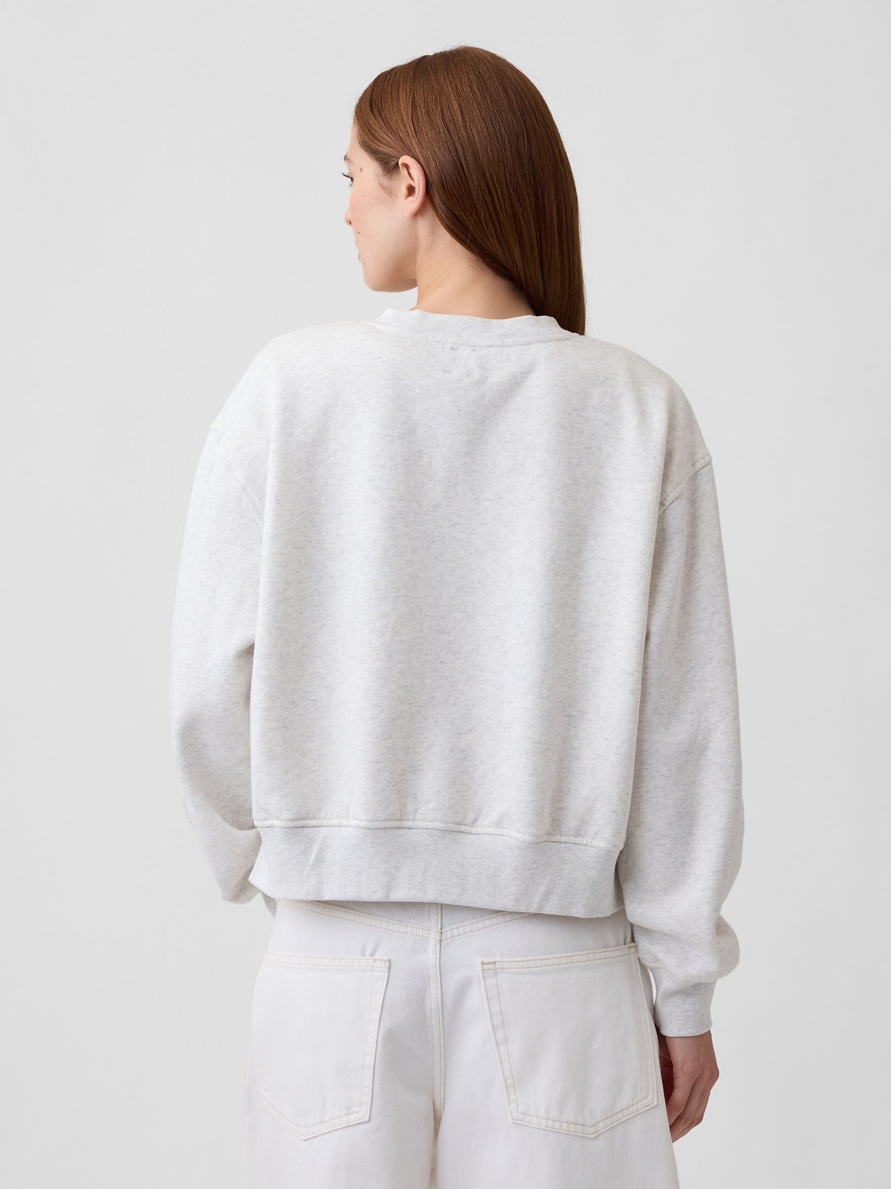 Light Grey Vintage Soft Oversized Split-Hem Sweatshirt - Image 2 of 4 Light Grey Vintage Soft Oversized Split-Hem Sweatshirt - Image 2 of 4