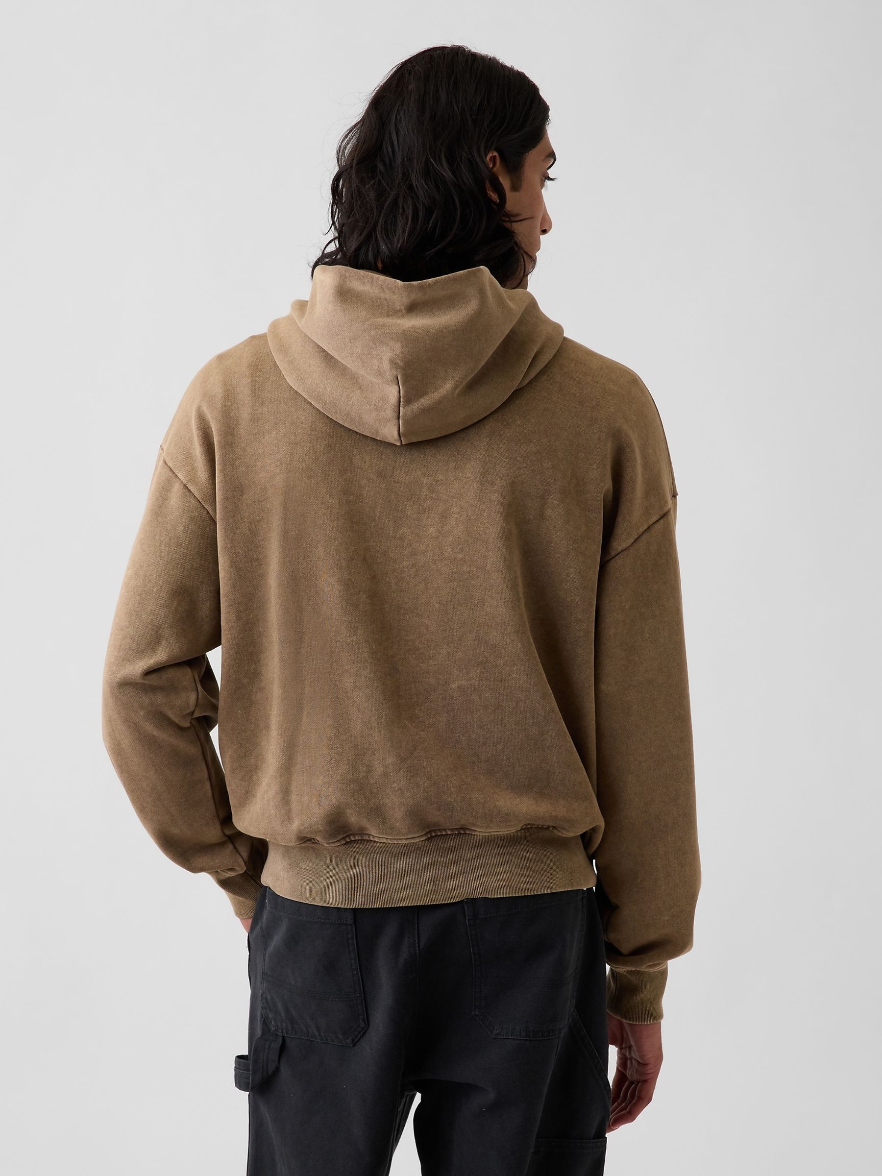Brown Heavyweight Oversized Logo Hoodie - Image 2 of 4
