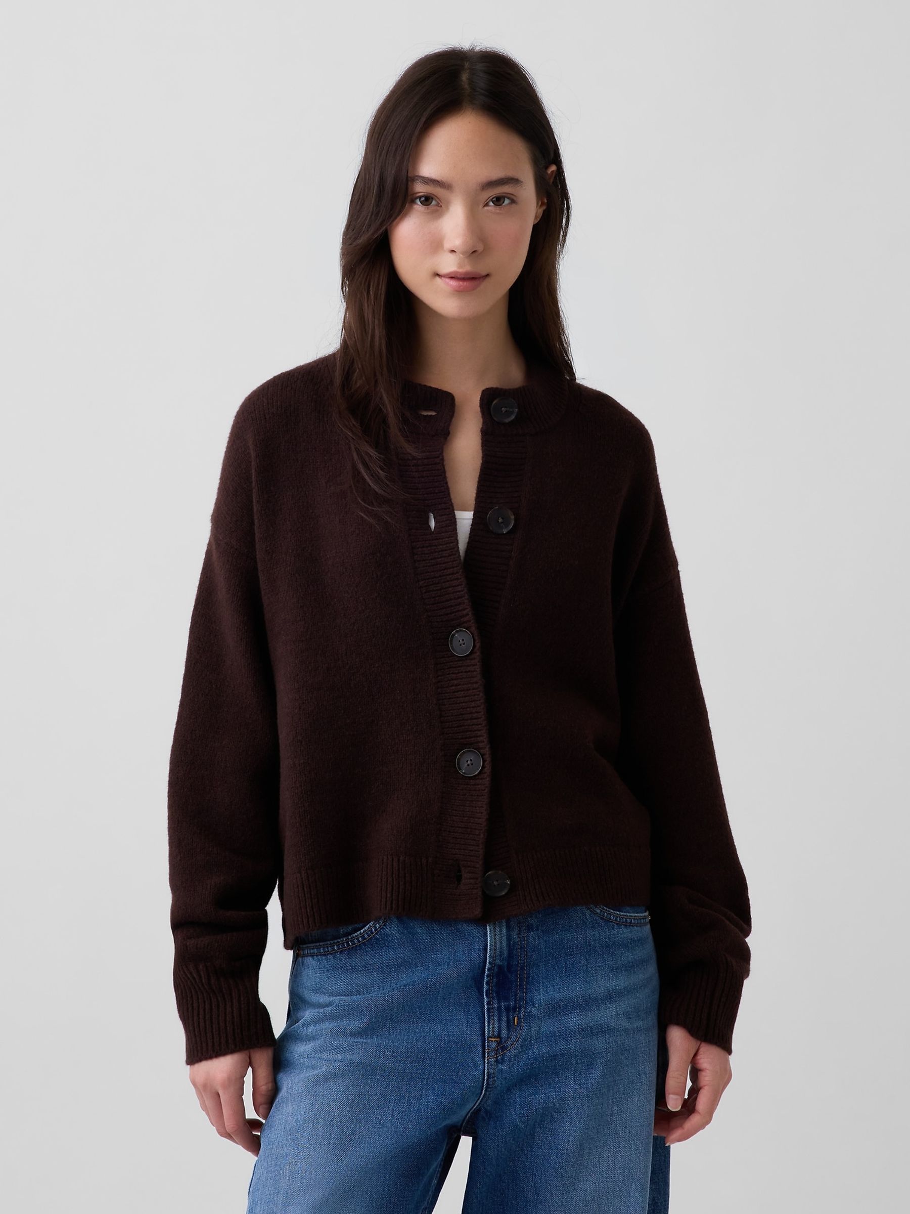 Brown CashSoft Oversized Chunky Cardigan - Image 1 of 4