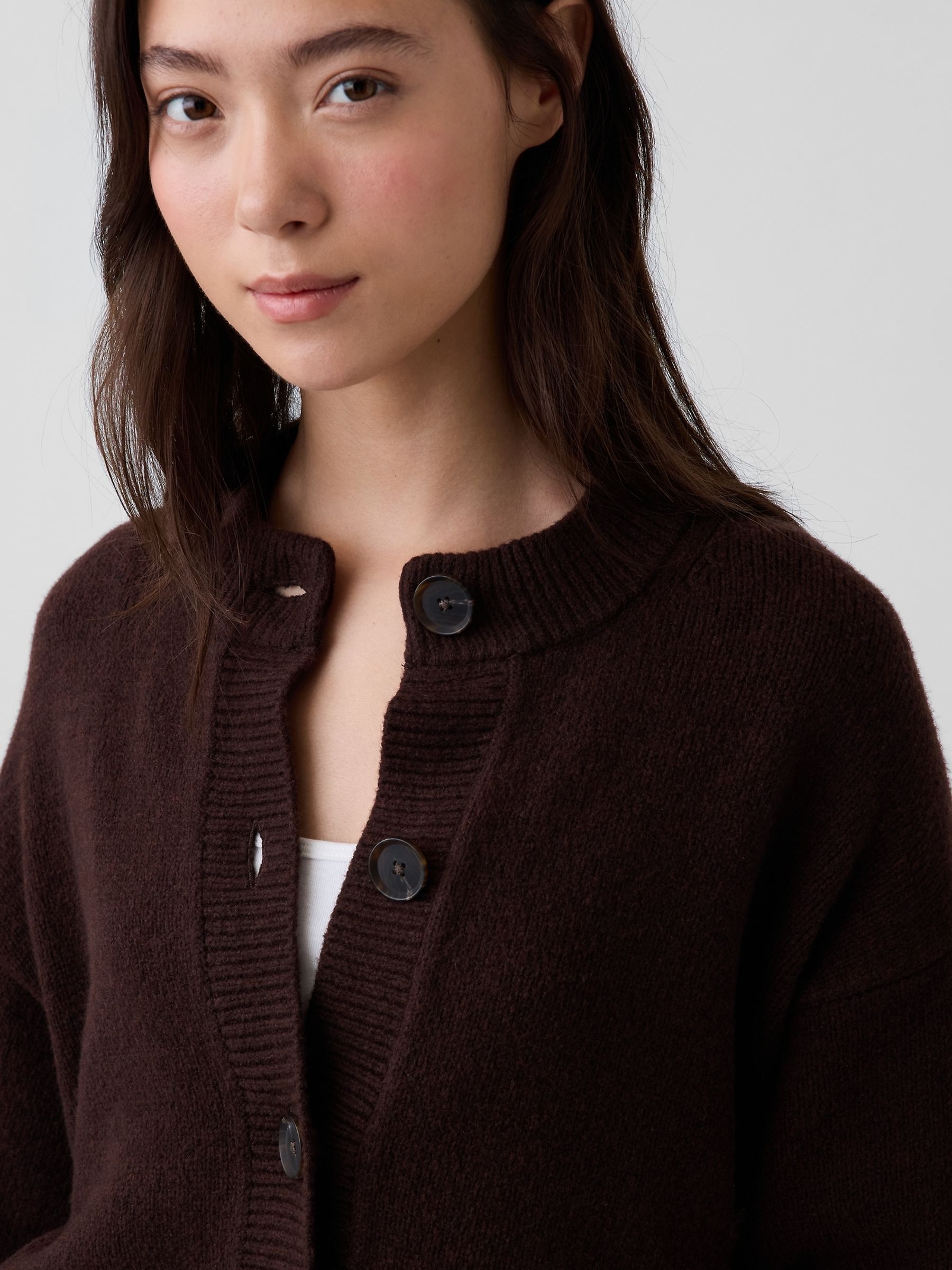 Brown CashSoft Oversized Chunky Cardigan - Image 4 of 4