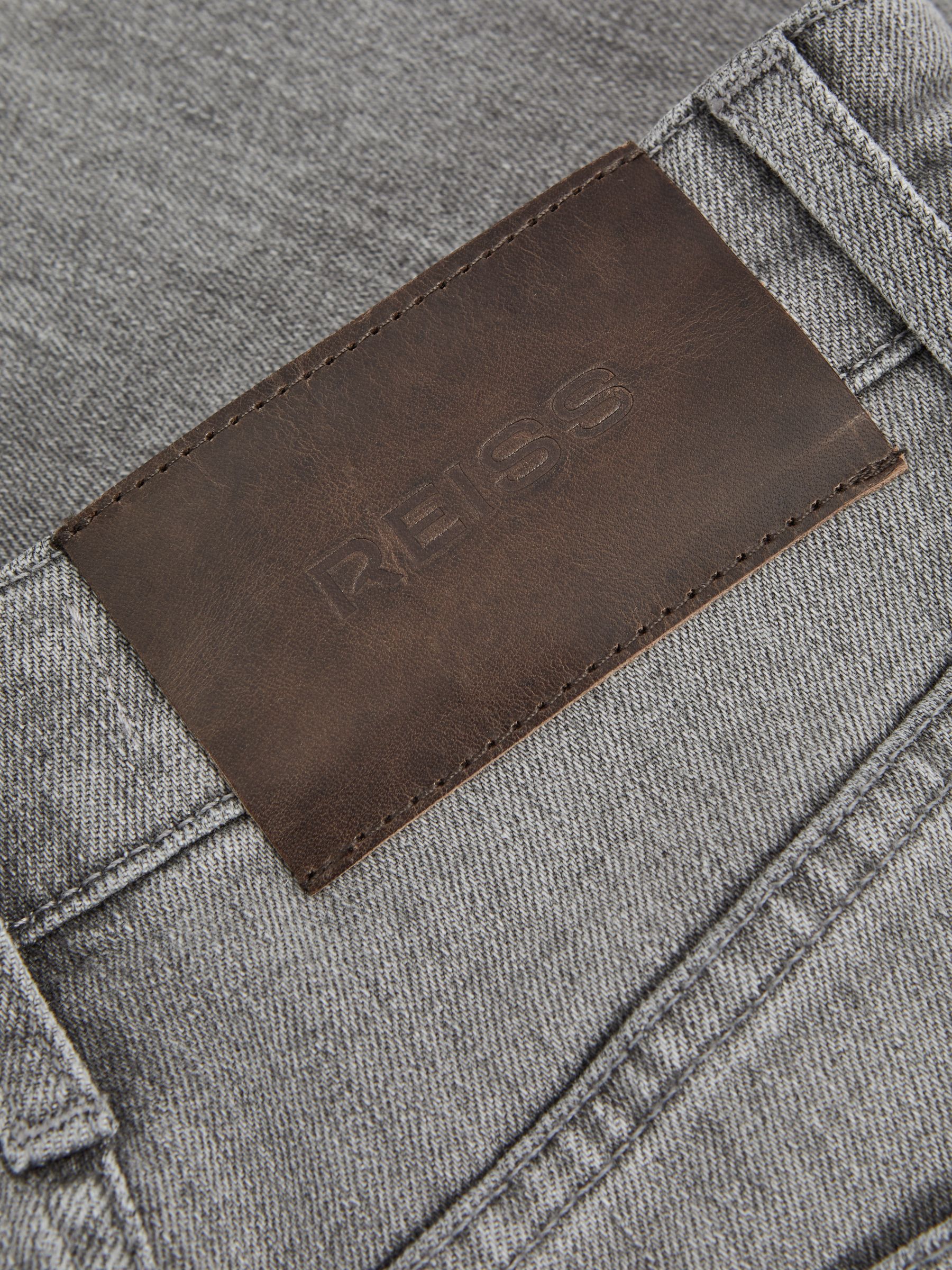 Petite Wide Leg Jeans in Washed Grey - Image 6 of 7