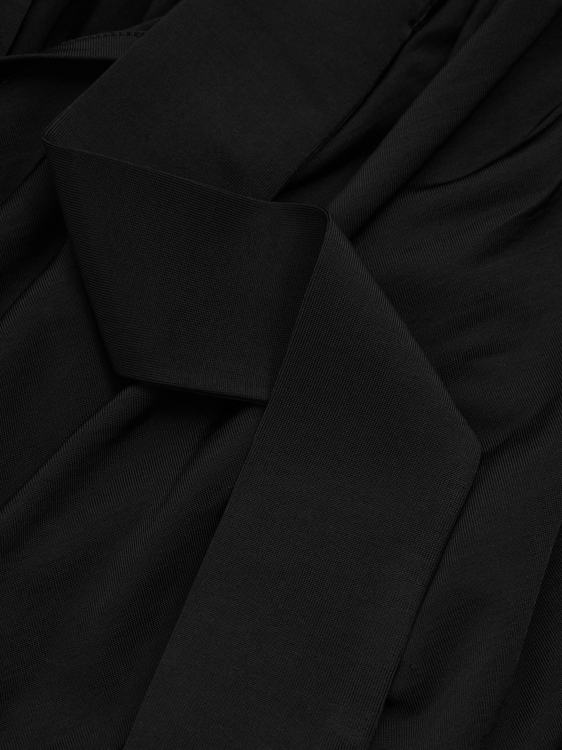 Draped Tie Neck Top in Black - Image 5 of 5