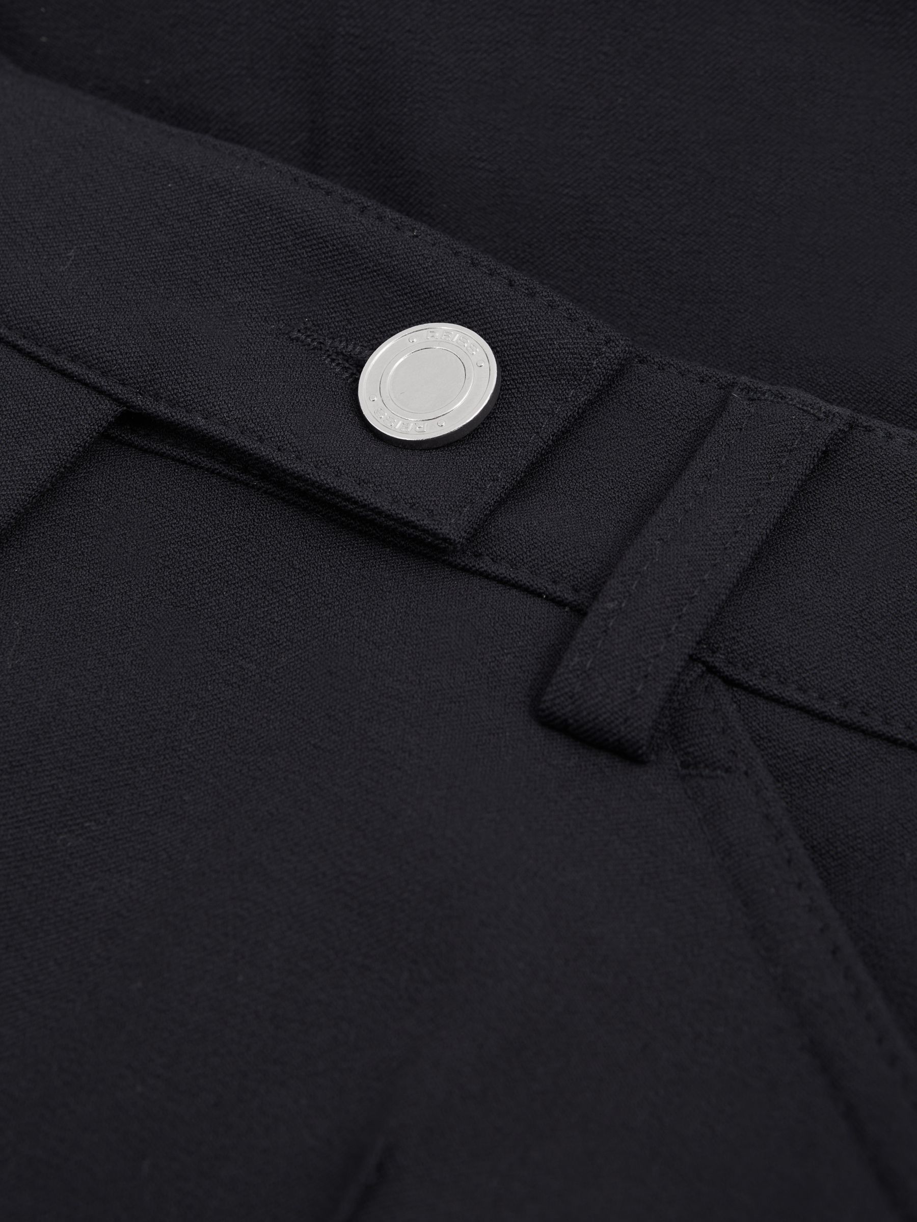 Petite High Rise Flared Trousers in Navy - Image 6 of 7