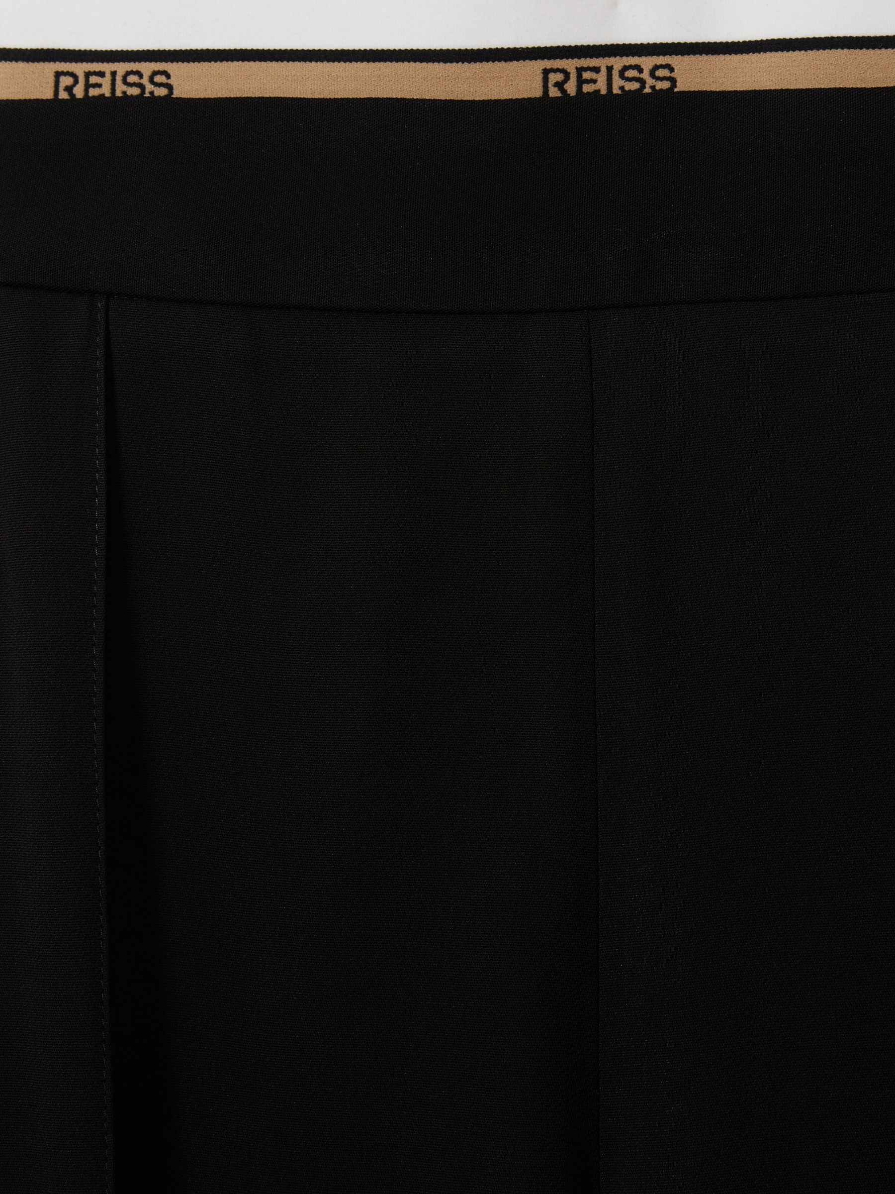 Petite Waistband Detail Wide Leg Trousers in Black - Image 7 of 7