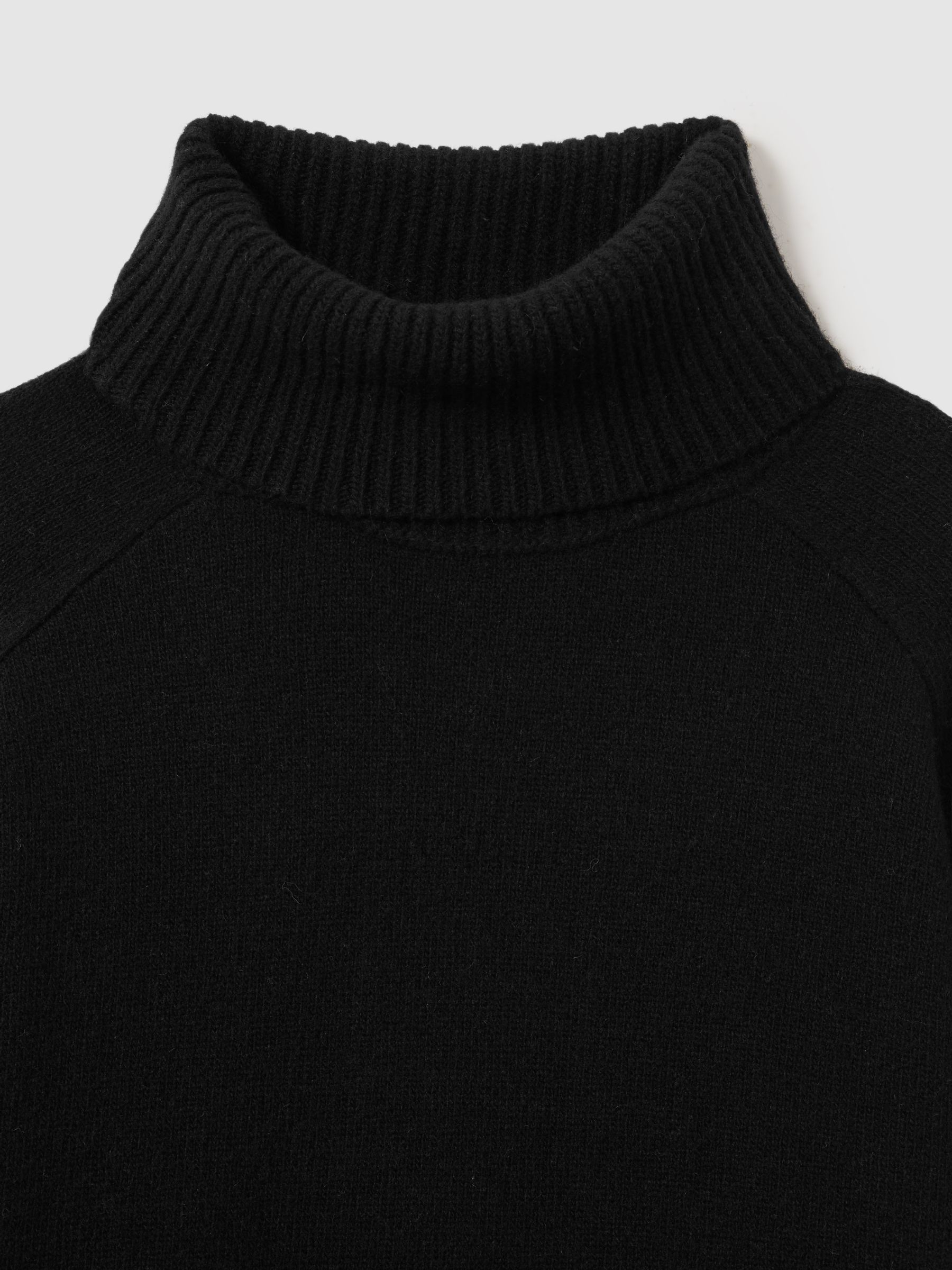 Wool-Cashmere Roll-Neck Jumper in Black - Image 7 of 7