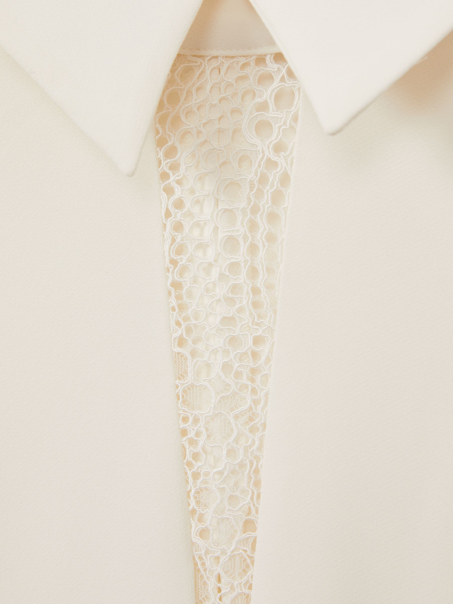 Lace Insert Blouse in Cream - Image 6 of 6