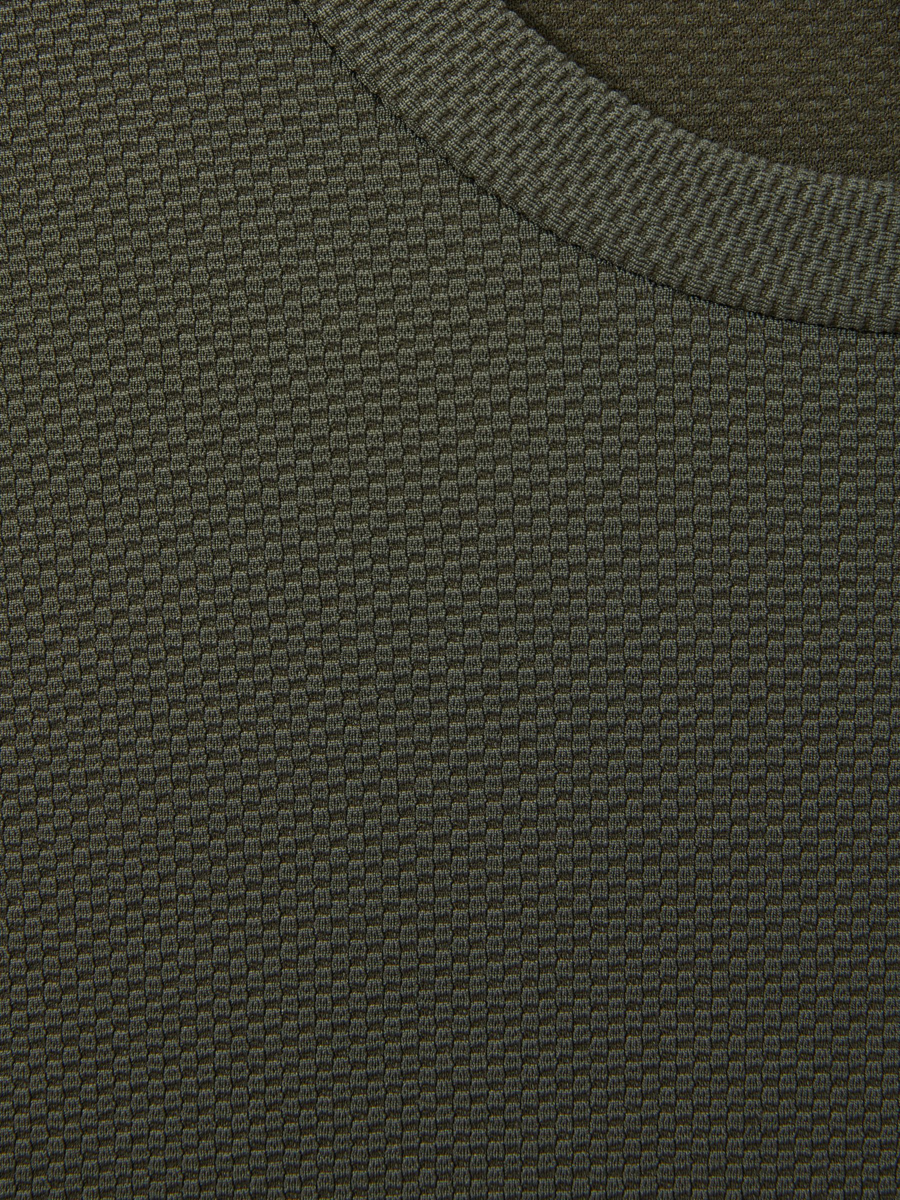 Textured Crew-Neck T-Shirt in Green Smoke - Image 6 of 6