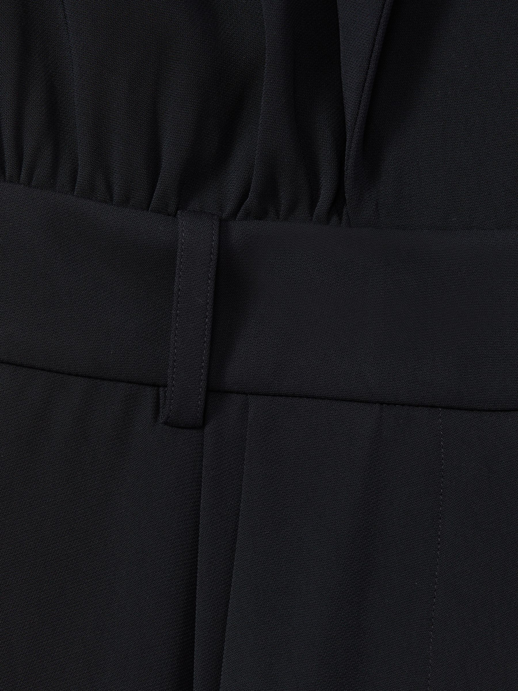 Sara Navy Tux Pleated Jumpsuit - Image 6 of 6
