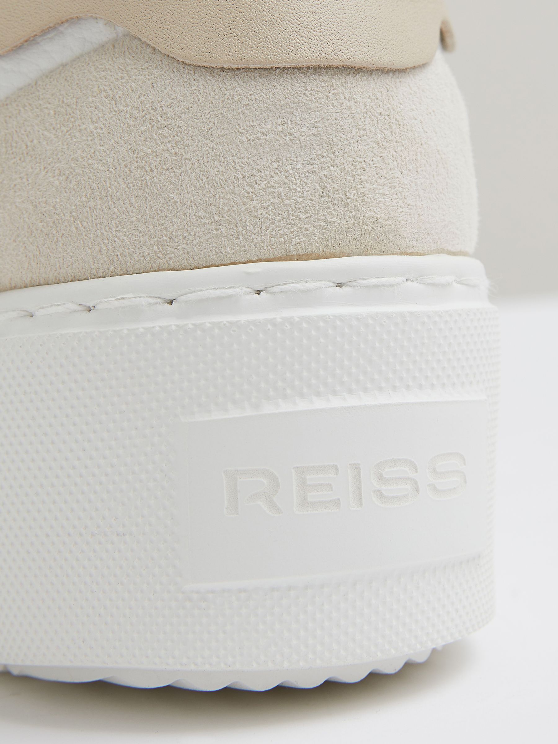 Leather Slip-On Trainers in White - Image 4 of 5