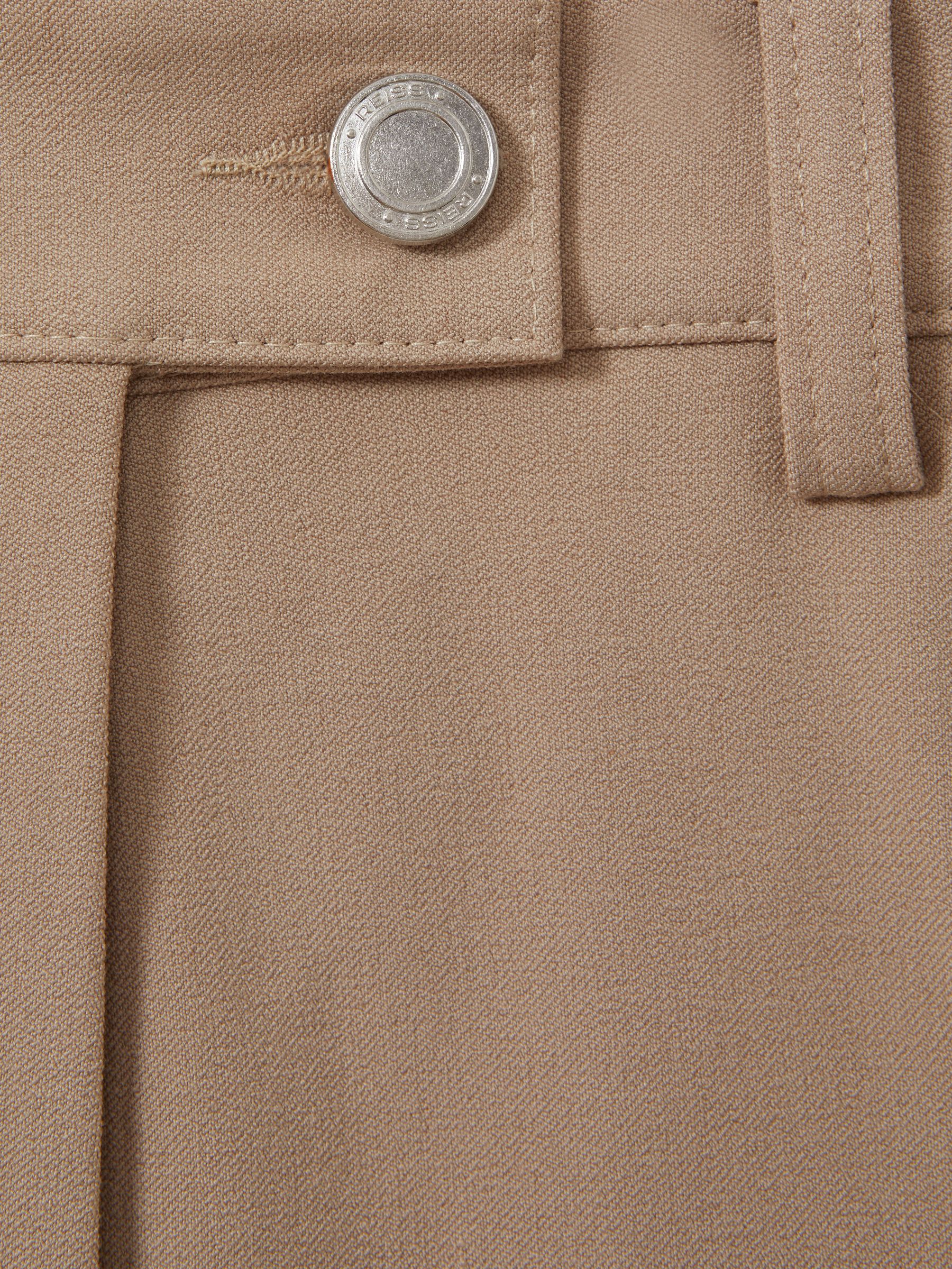 Petite High Rise Flared Trousers in Neutral - Image 5 of 7