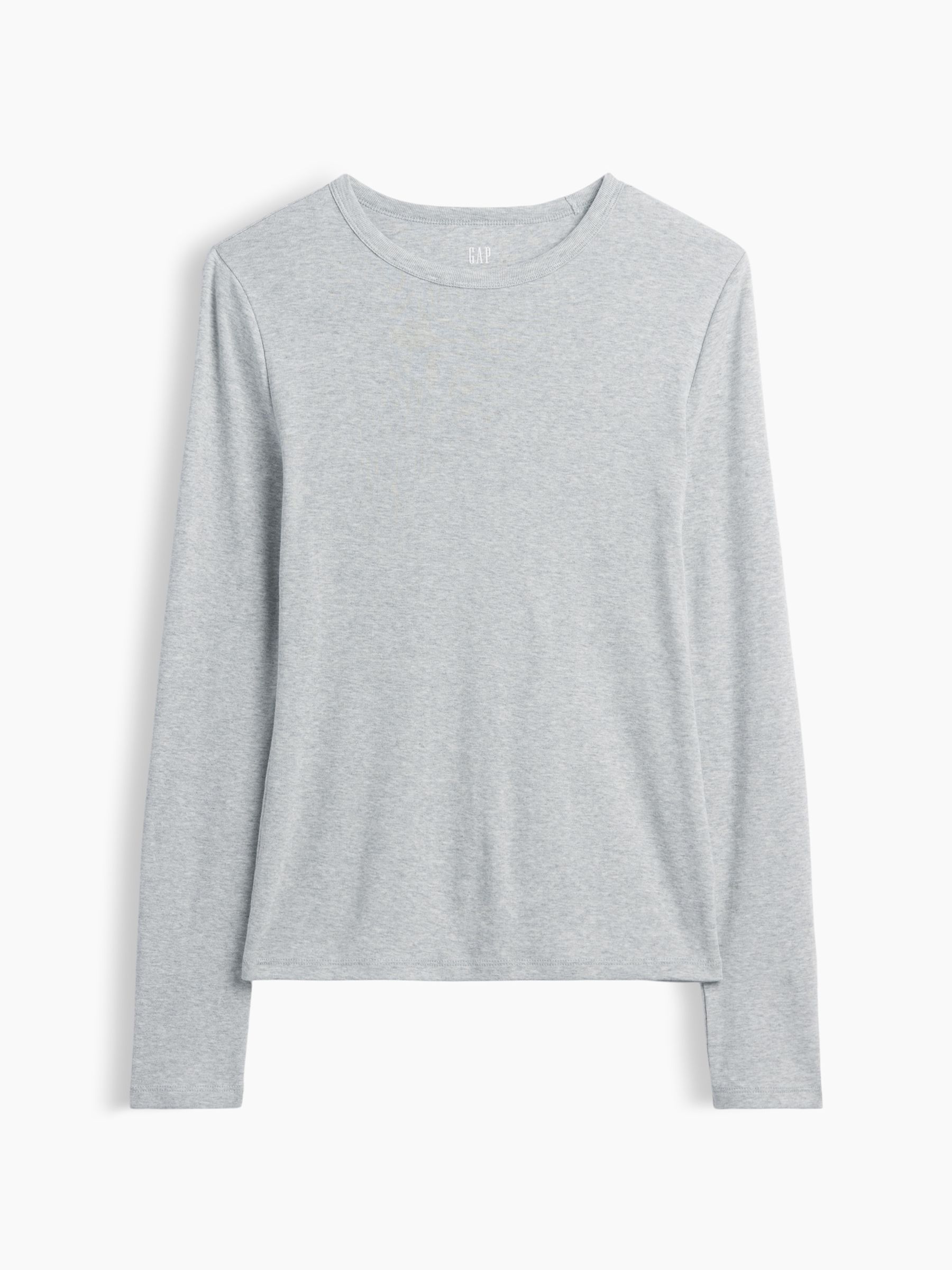 Grey Modern Ribbed Long Sleeve T-Shirt - Image 5 of 5