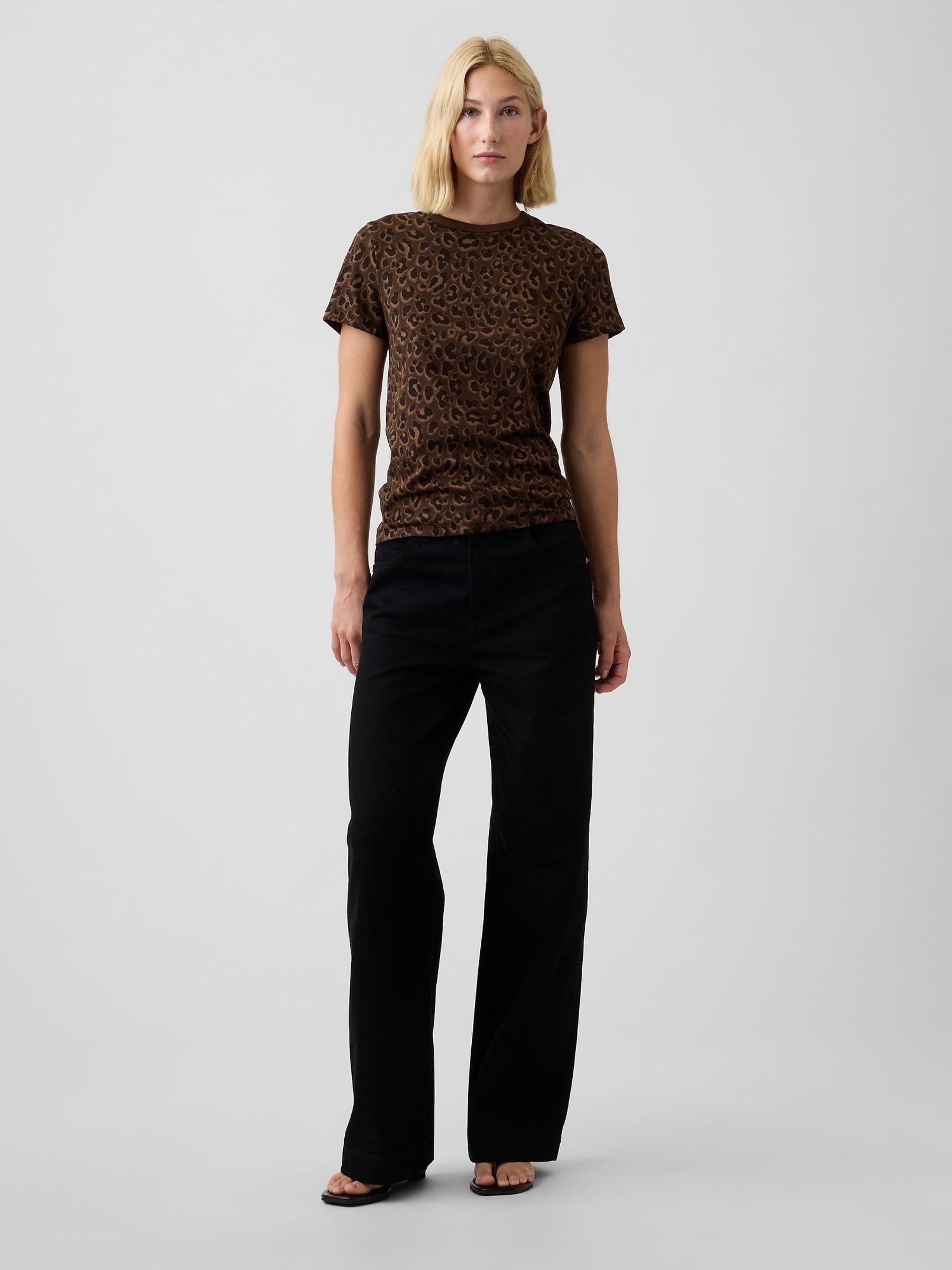 Leopard Print Favvourite Crew Neck T-Shirt - Image 3 of 5
