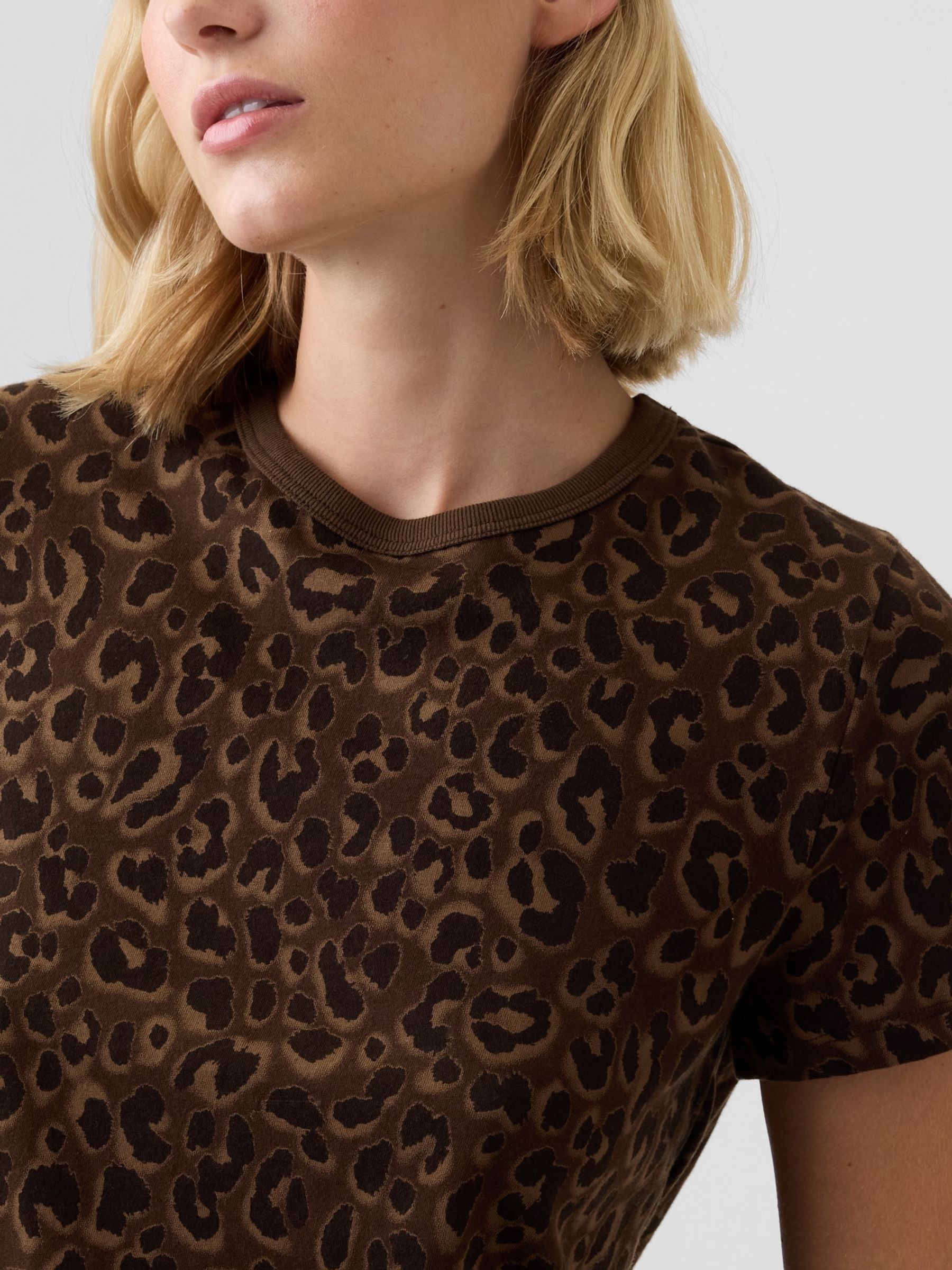 Leopard Print Favvourite Crew Neck T-Shirt - Image 4 of 5