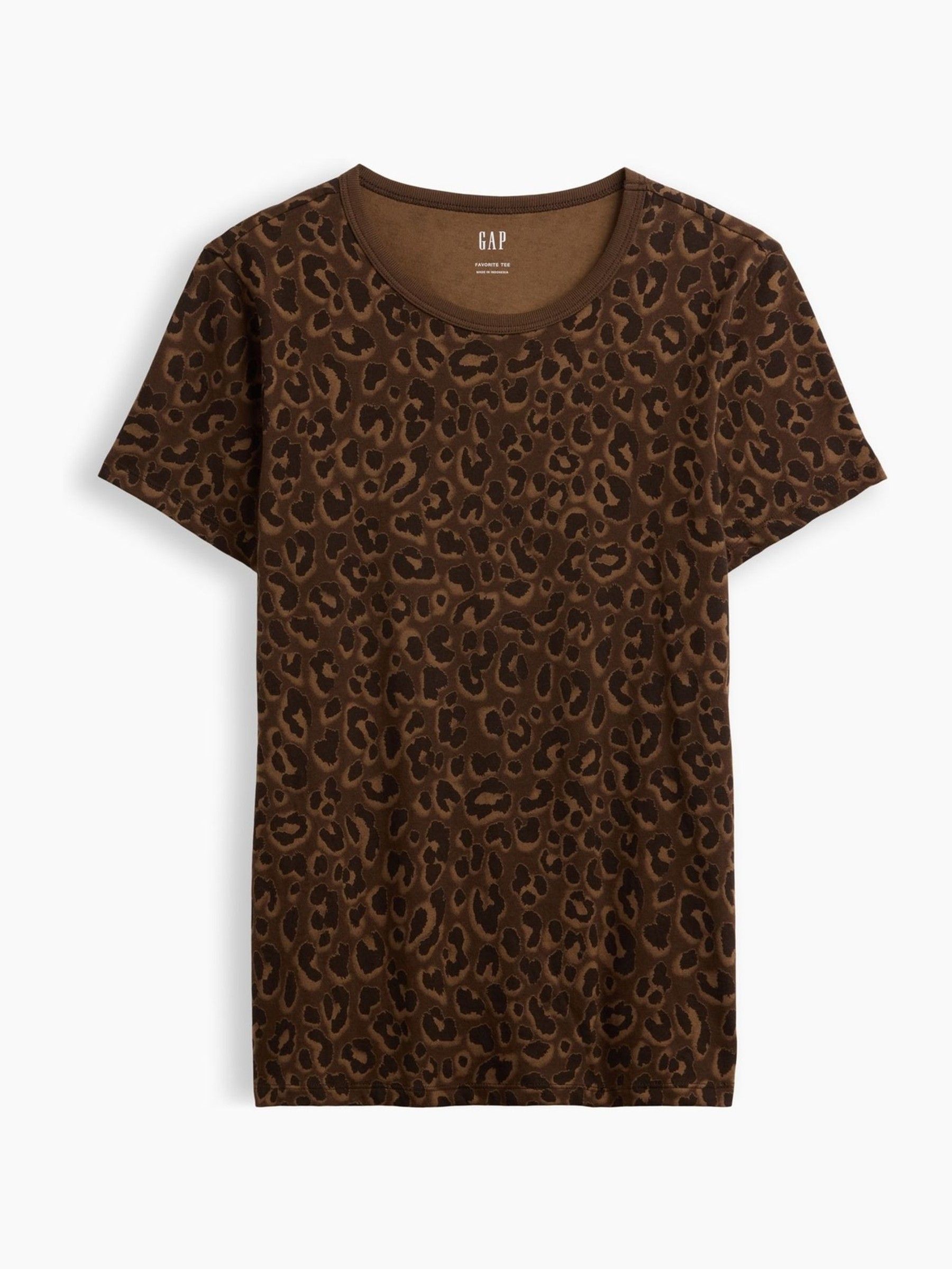 Leopard Print Favvourite Crew Neck T-Shirt - Image 5 of 5 Leopard Print Favvourite Crew Neck T-Shirt - Image 5 of 5