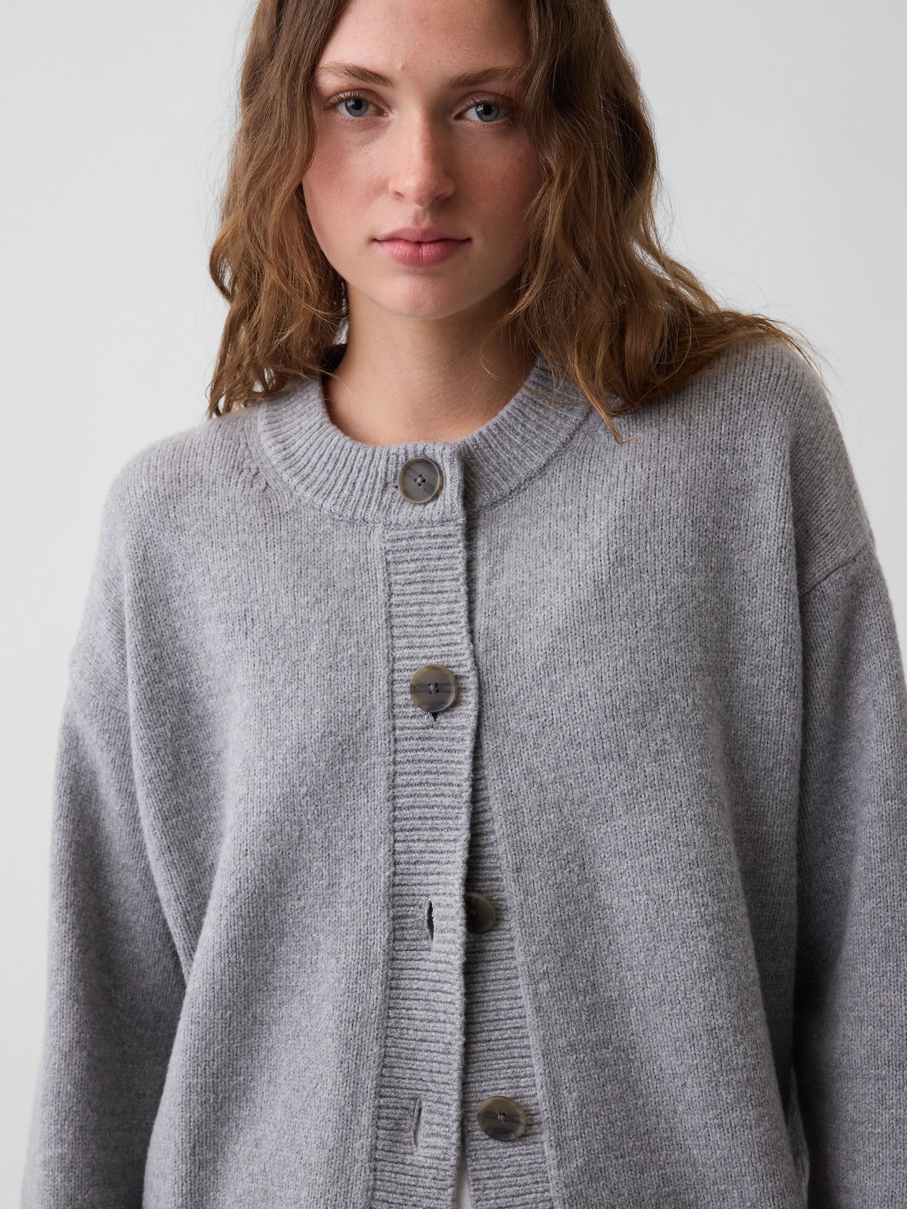 Grey CashSoft Oversized Chunky Cardigan - Image 3 of 4
