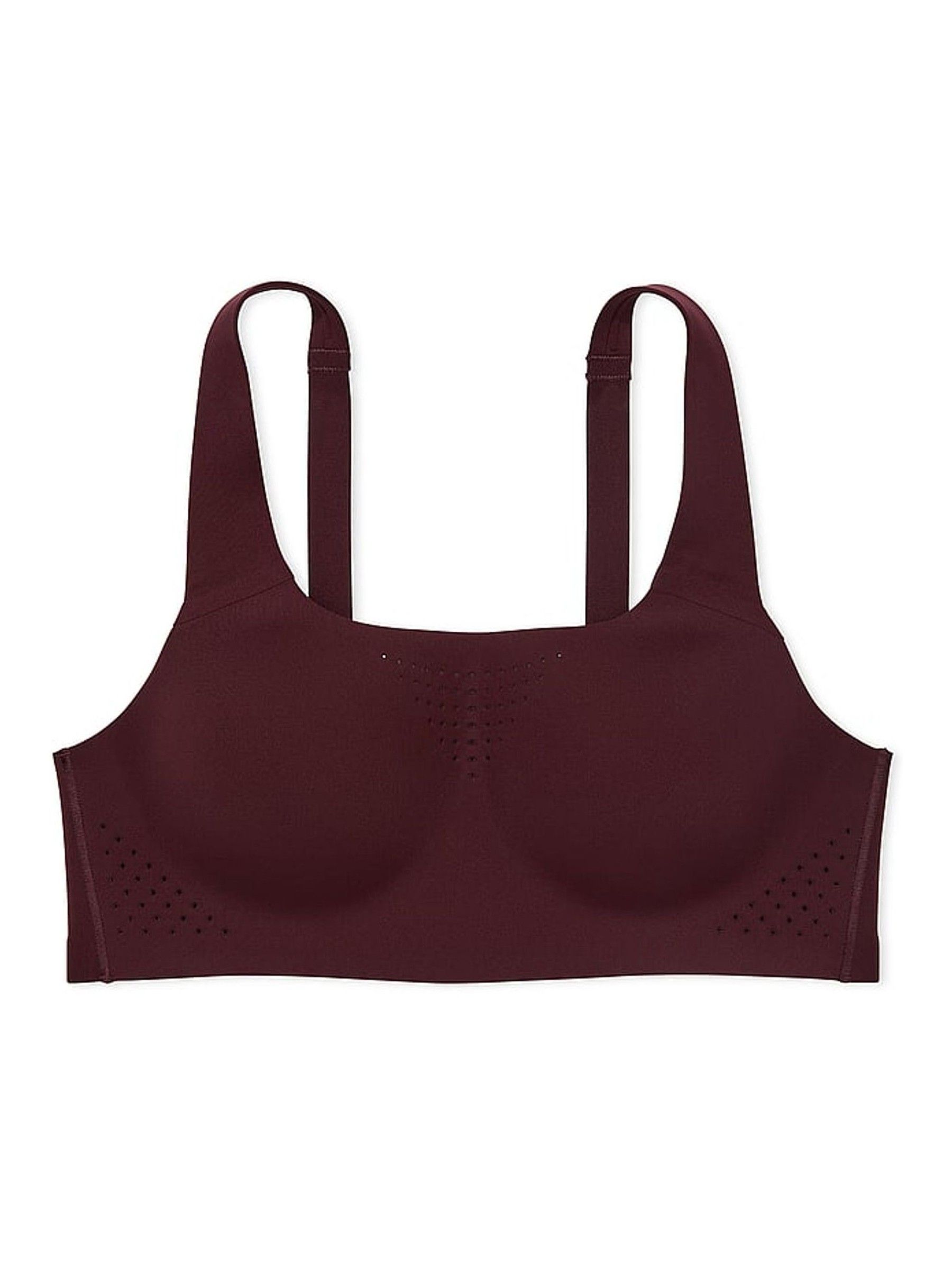Burgundy Brown Back Close Featherweight Max High Support Sports Bra - Image 3 of 4