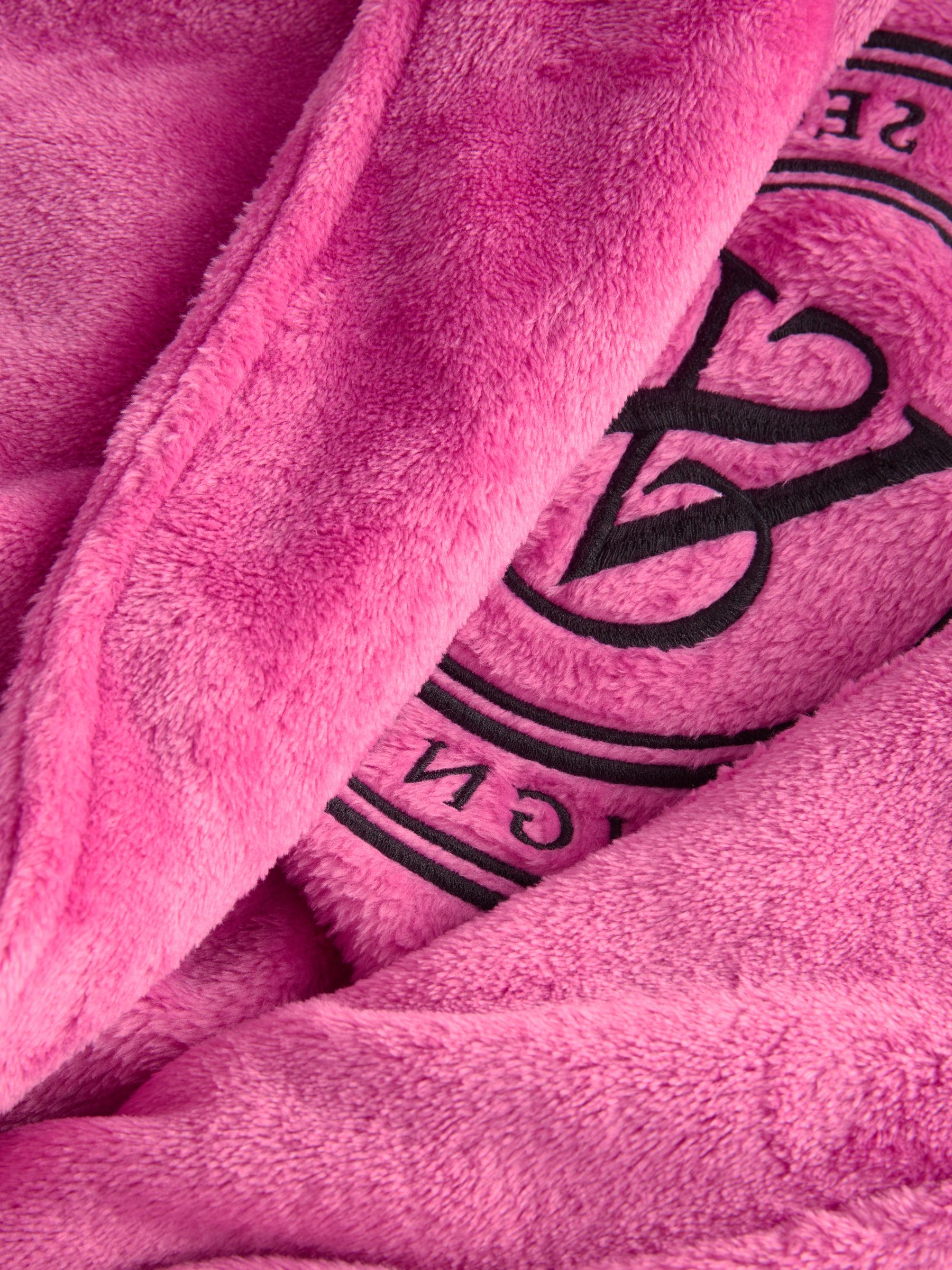Luscious Rose Pink Cosy Short Dressing Gown - Image 3 of 3