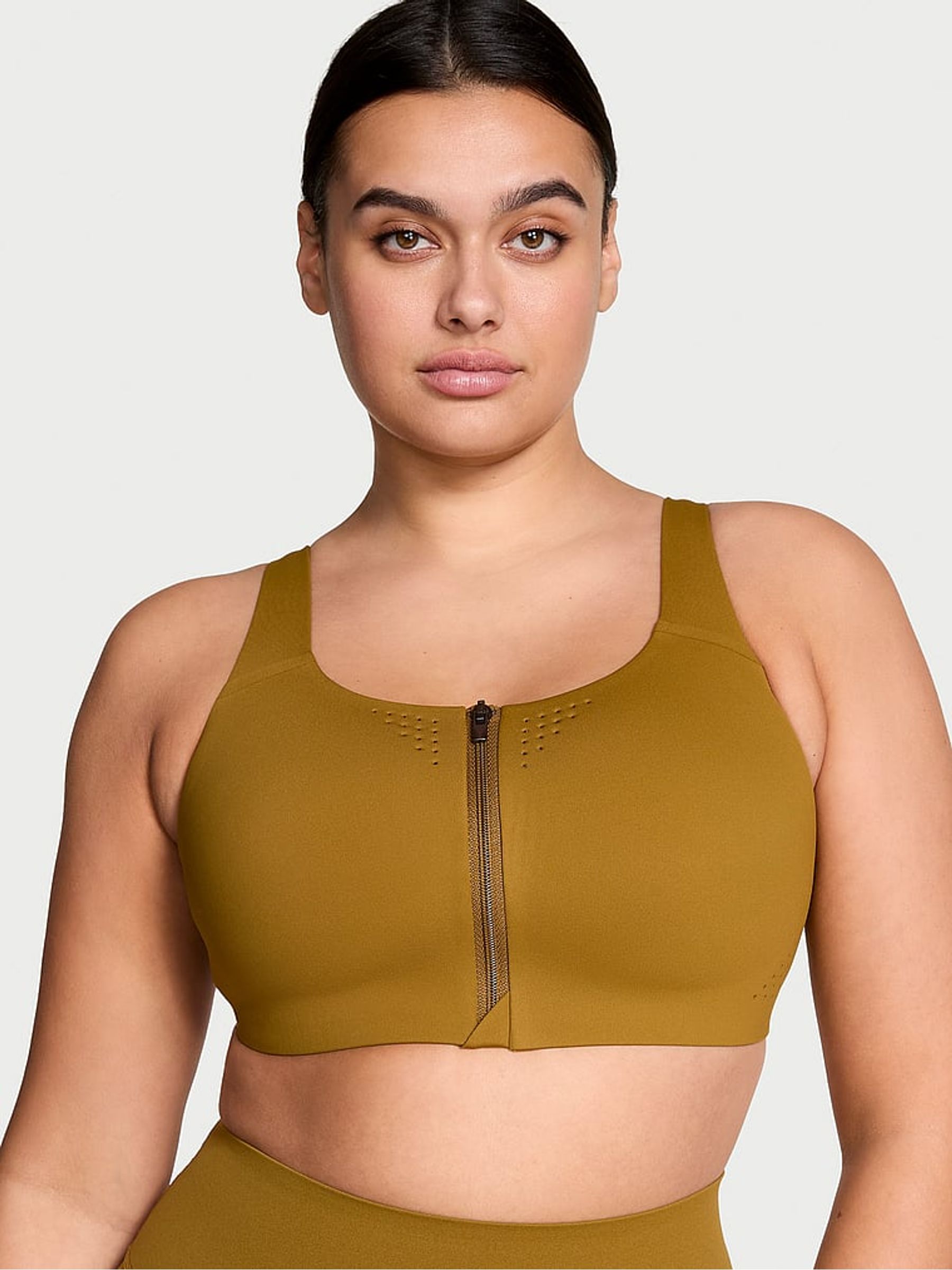Fern Green Strappy Back Front Close VSX Featherweight™ Max High Support Sports Bra - Image 1 of 1