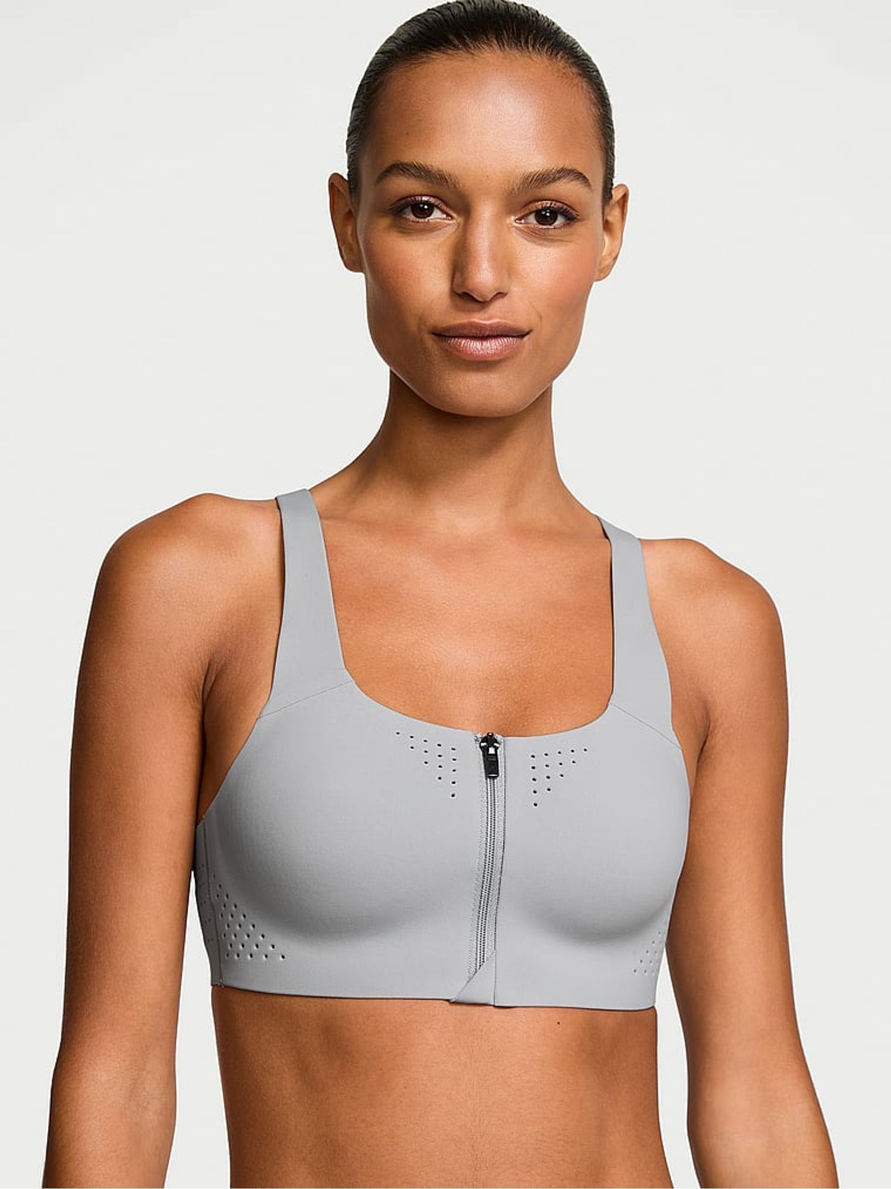Starstruck Grey Front Close Featherweight Max High Support Sports Bra - Image 1 of 4