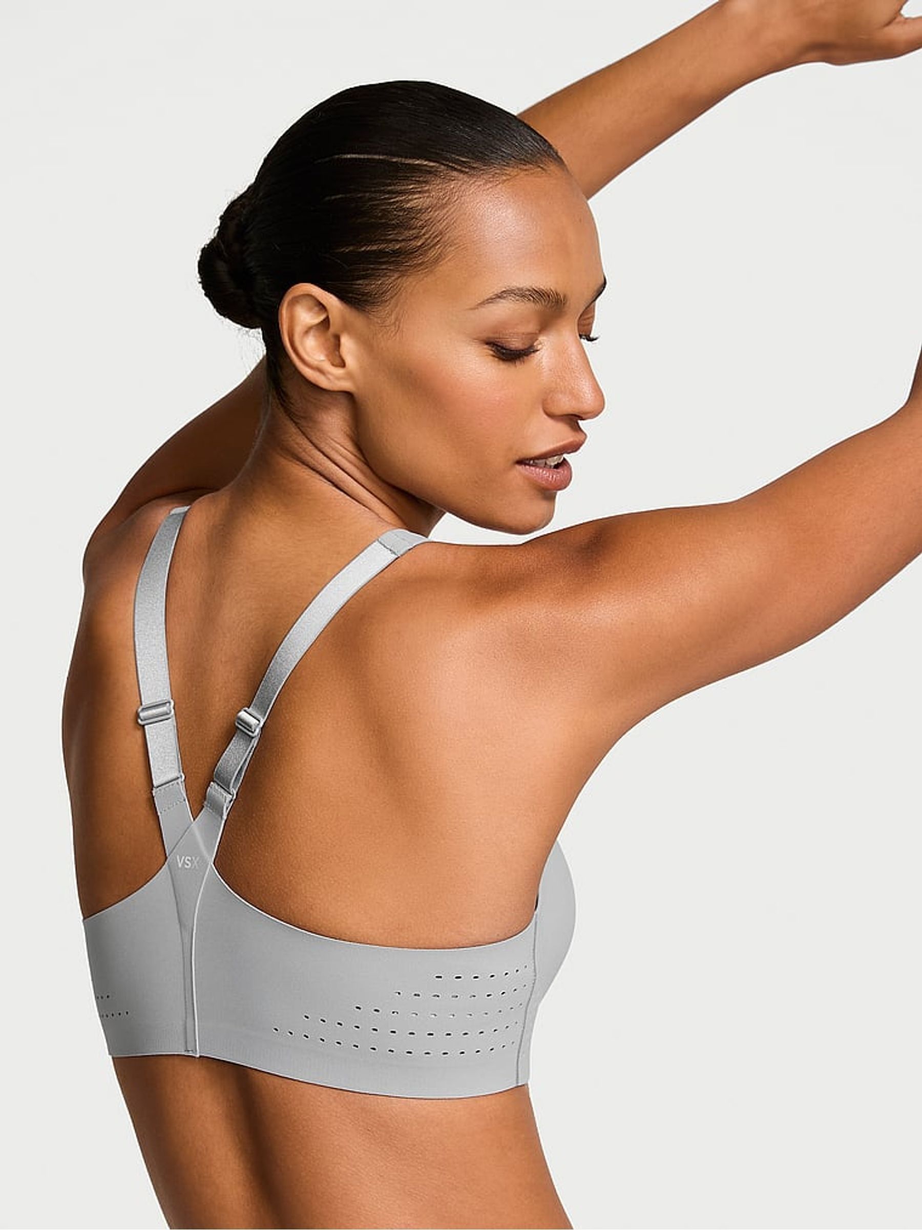 Starstruck Grey Front Close Featherweight Max High Support Sports Bra - Image 2 of 4