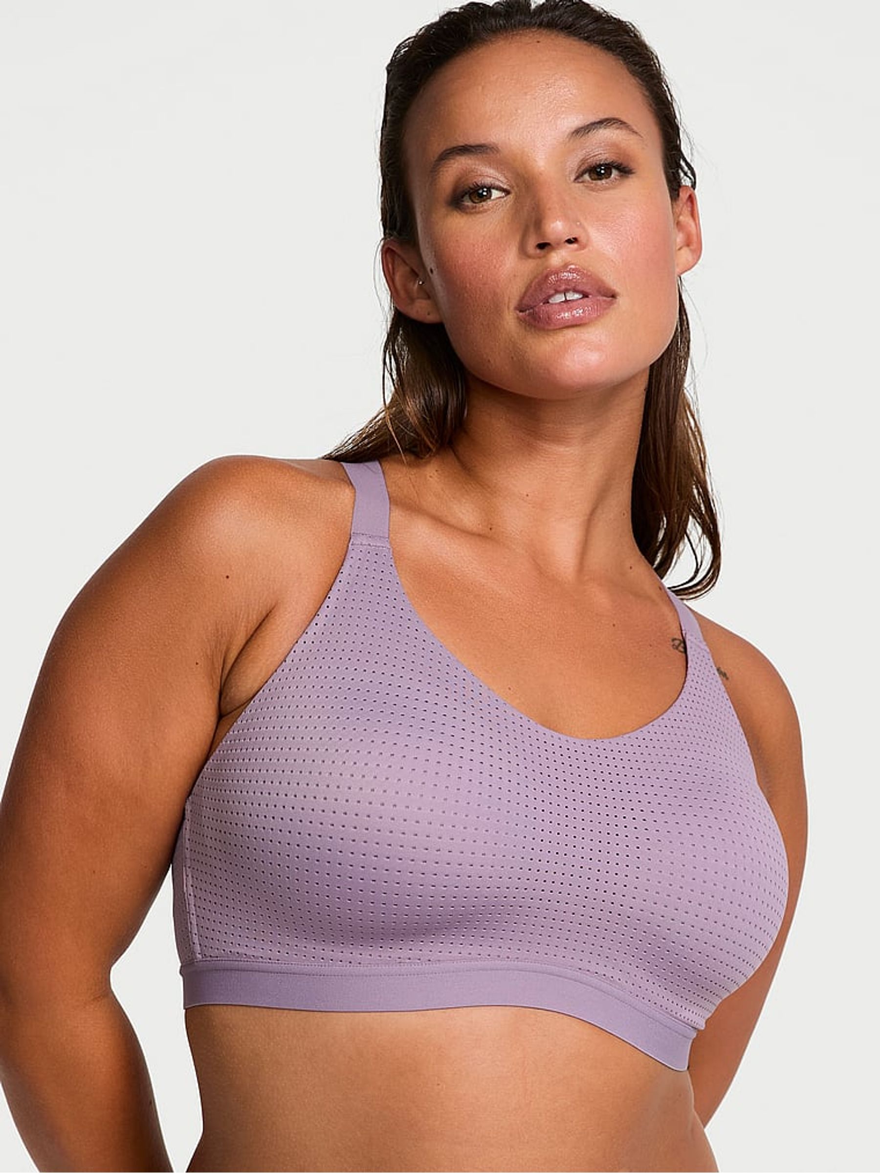 Dried Lavender Purple VSX Lightweight Mesh Medium Impact Sports Bra - Image 1 of 3