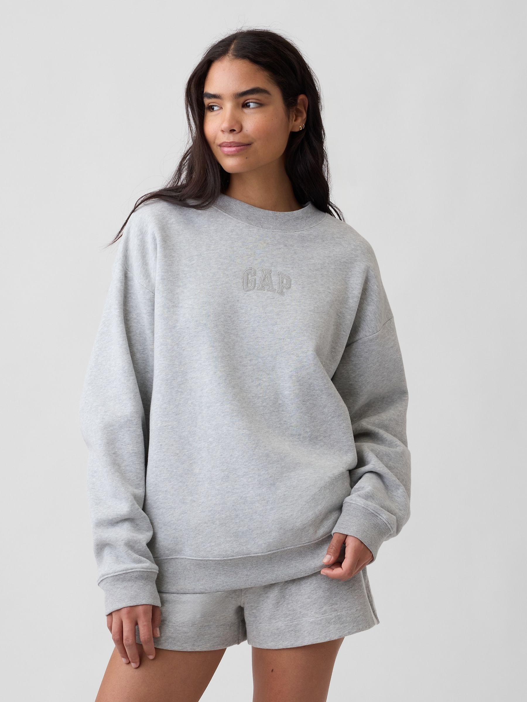 Grey Relaxed Mini-Logo Sweatshirt - Image 4 of 6
