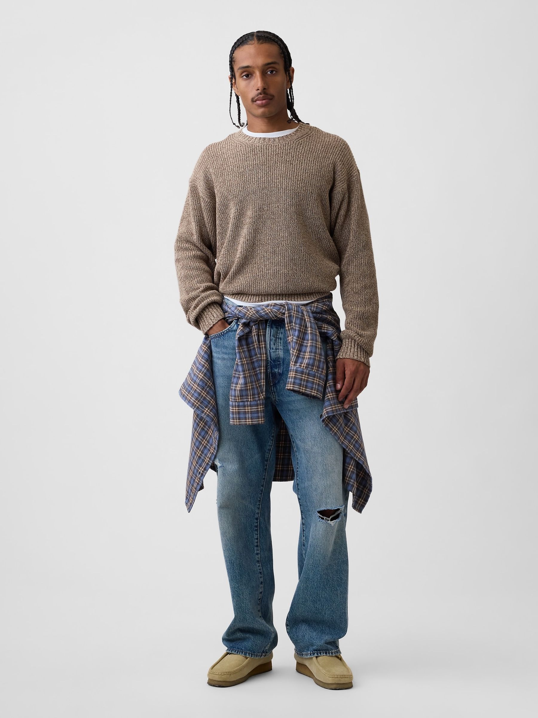 Light Brown Relaxed Shaker Jumper - Image 3 of 4