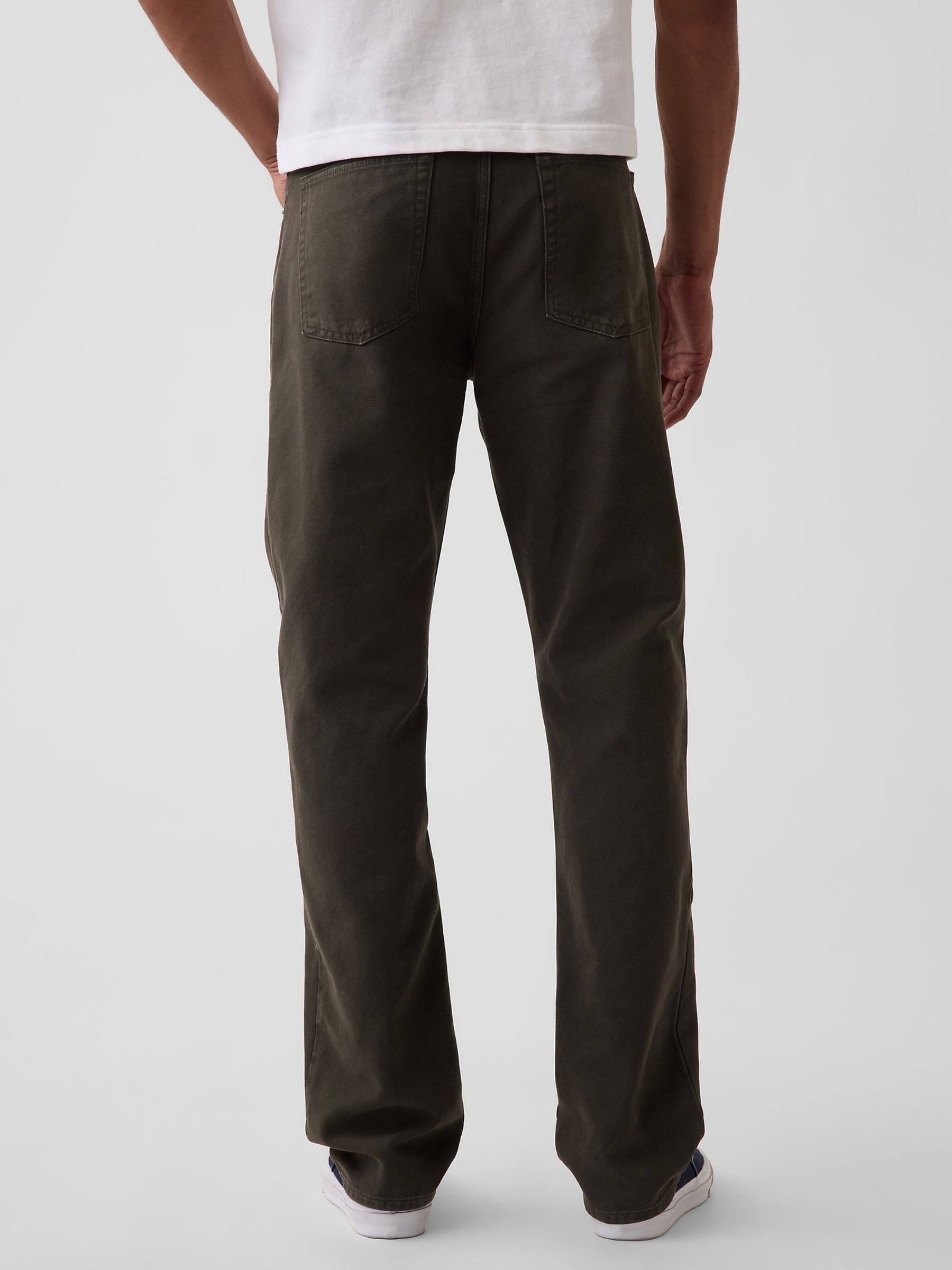 Green Canvas Relaxed Straight Jeans - Image 2 of 6 Green Canvas Relaxed Straight Jeans - Image 2 of 6