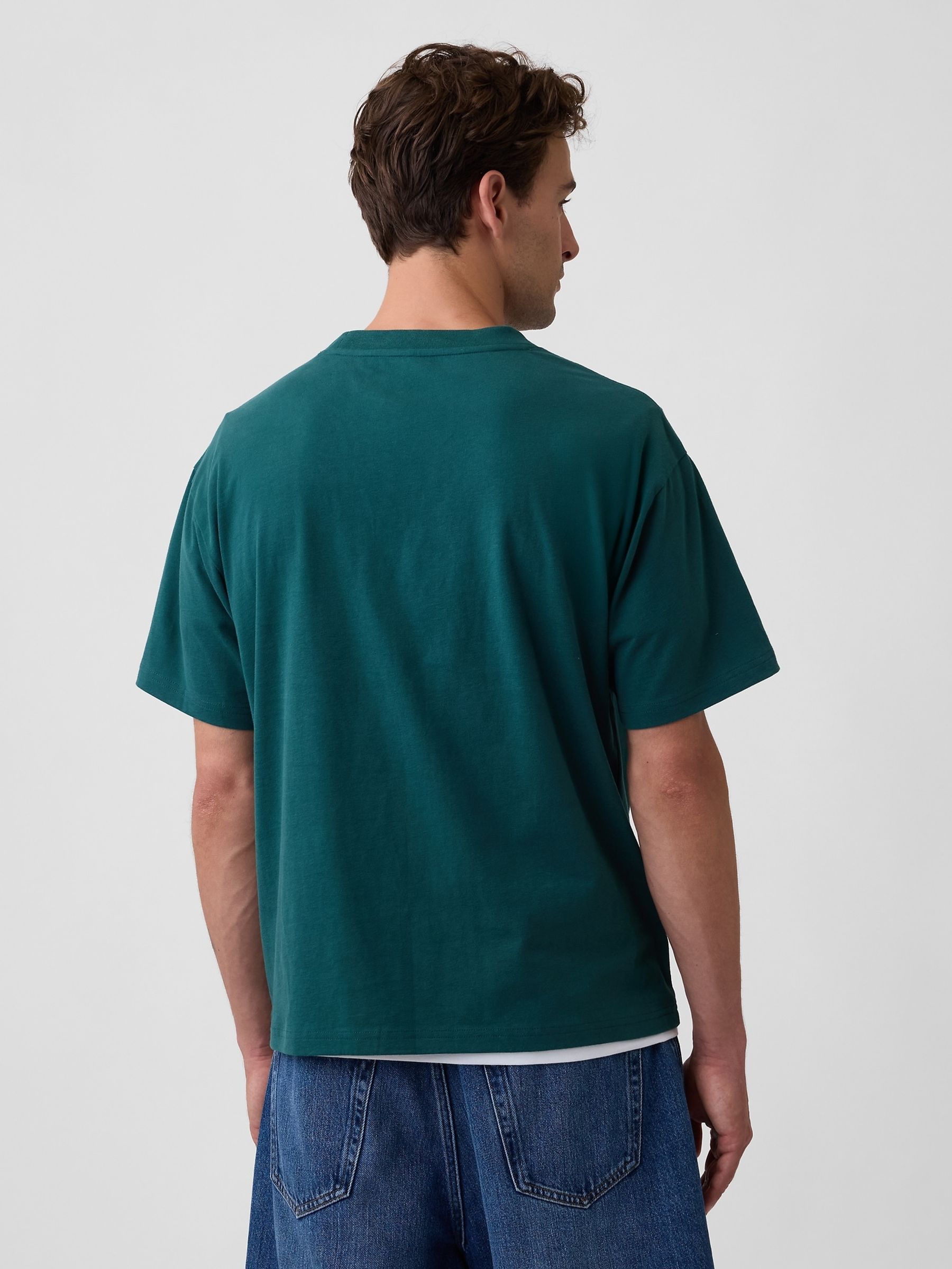 Dark Green Vintage Soft Boxy T-Shirt - Image 2 of 5