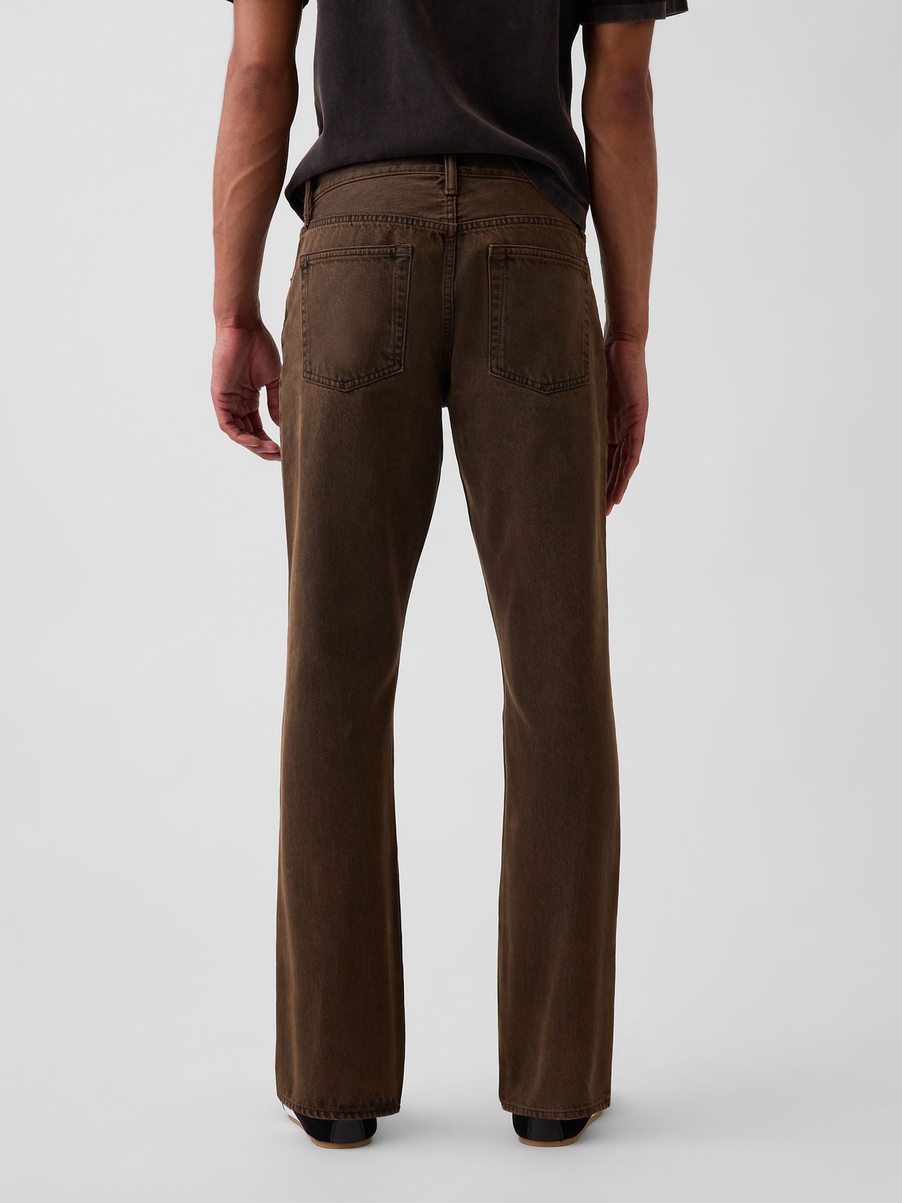Brown Canvas Relaxed Straight Jeans - Image 2 of 6