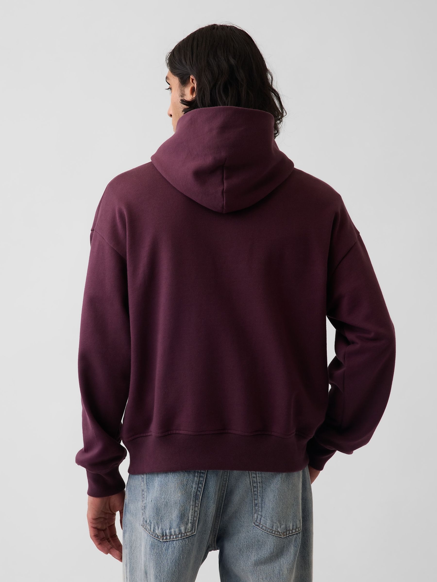 Burgundy Heavyweight Oversized Hoodie - Image 2 of 4