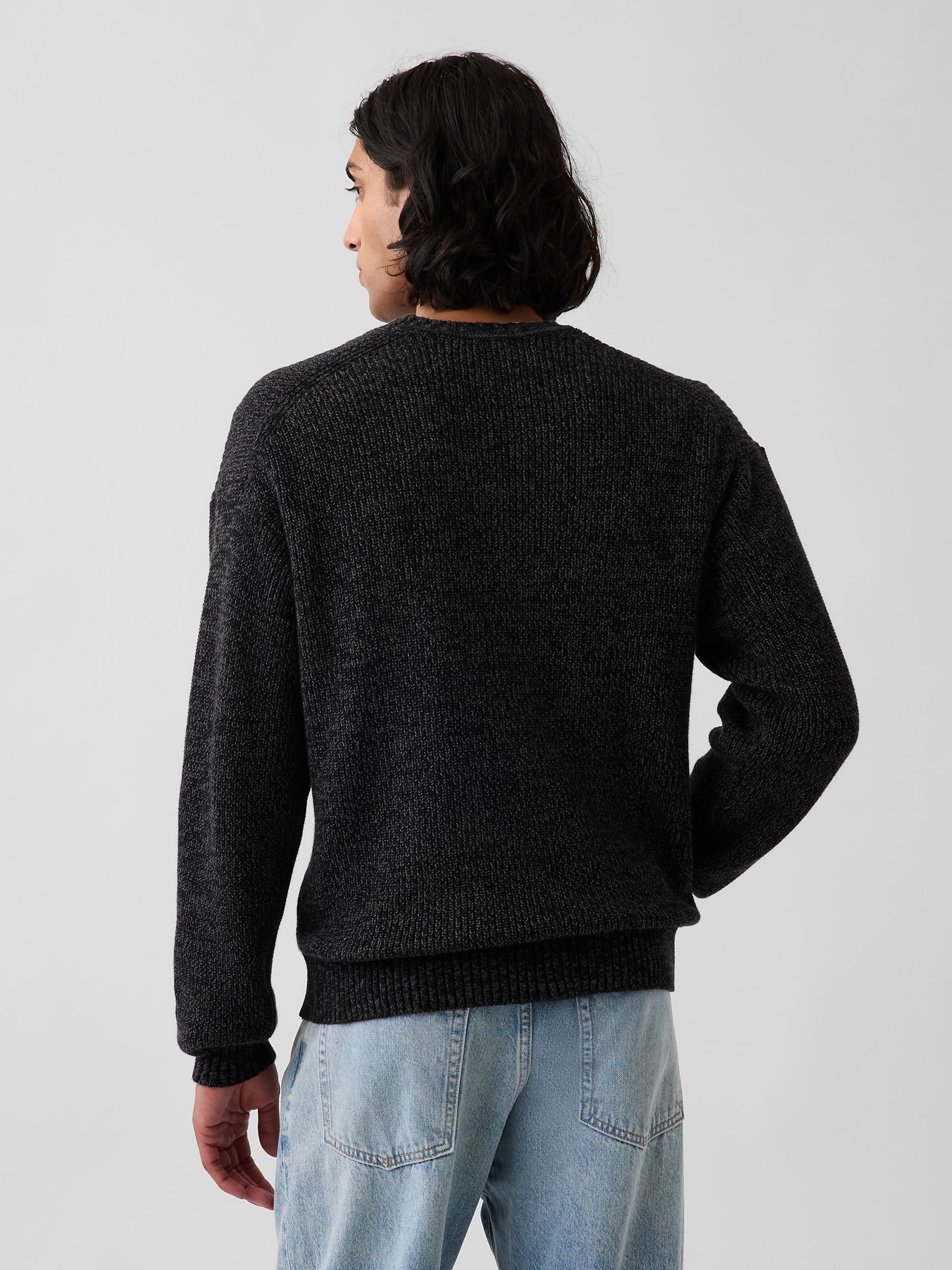 Black Relaxed Shaker Jumper - Image 2 of 4