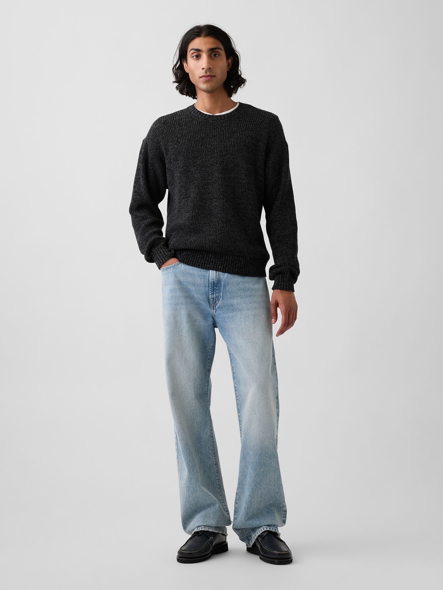 Black Relaxed Shaker Jumper - Image 3 of 4