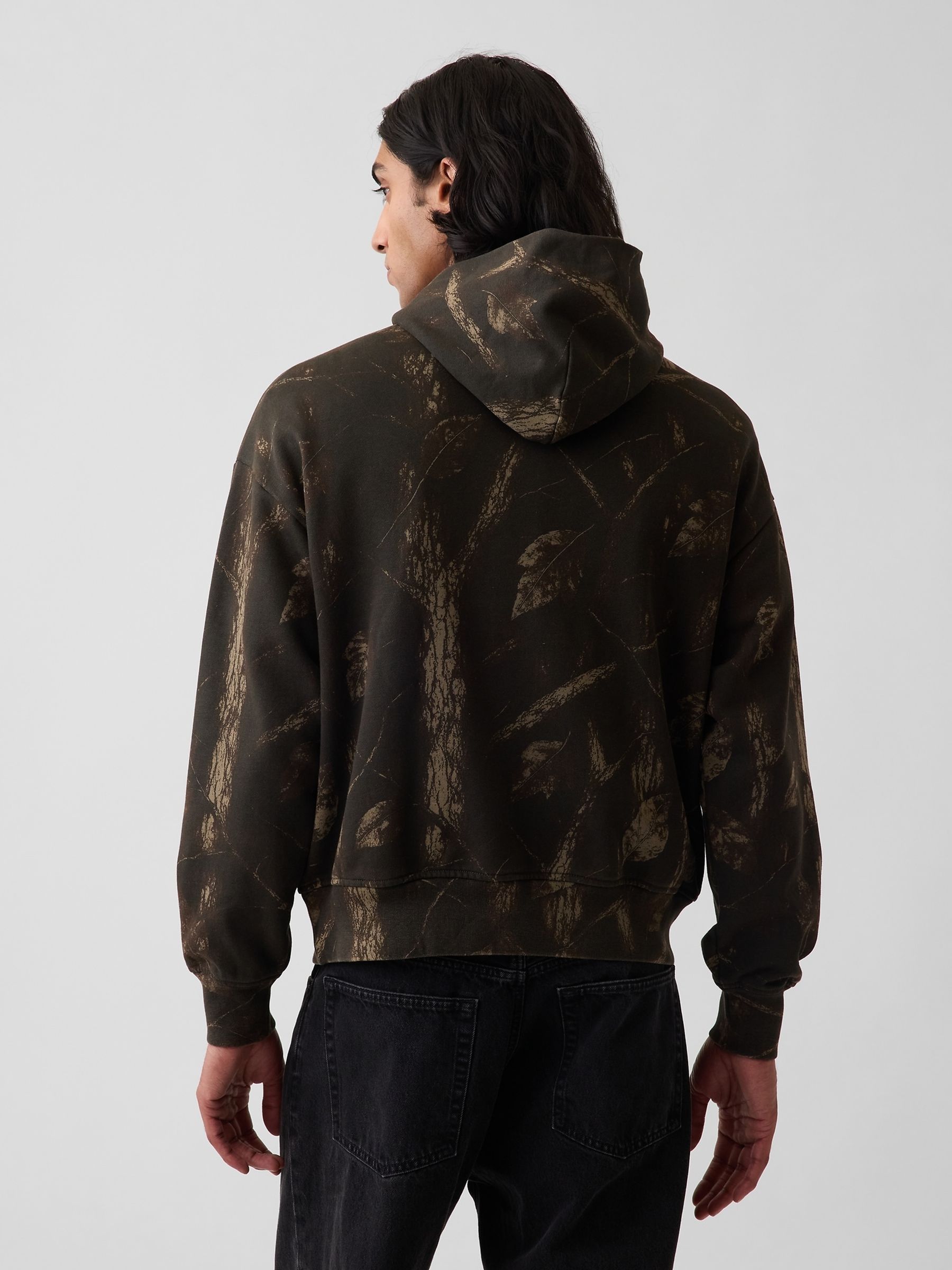 Brown Camo Heavyweight Oversized Hoodie - Image 2 of 5