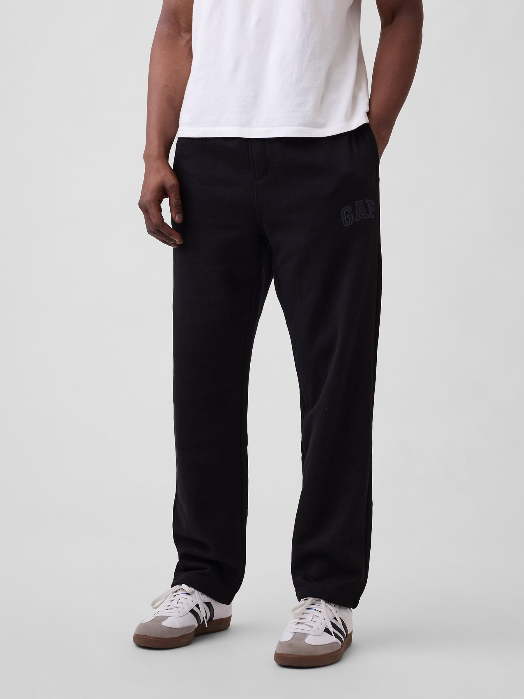 Black Logo Straight-Leg Joggers - Image 1 of 4
