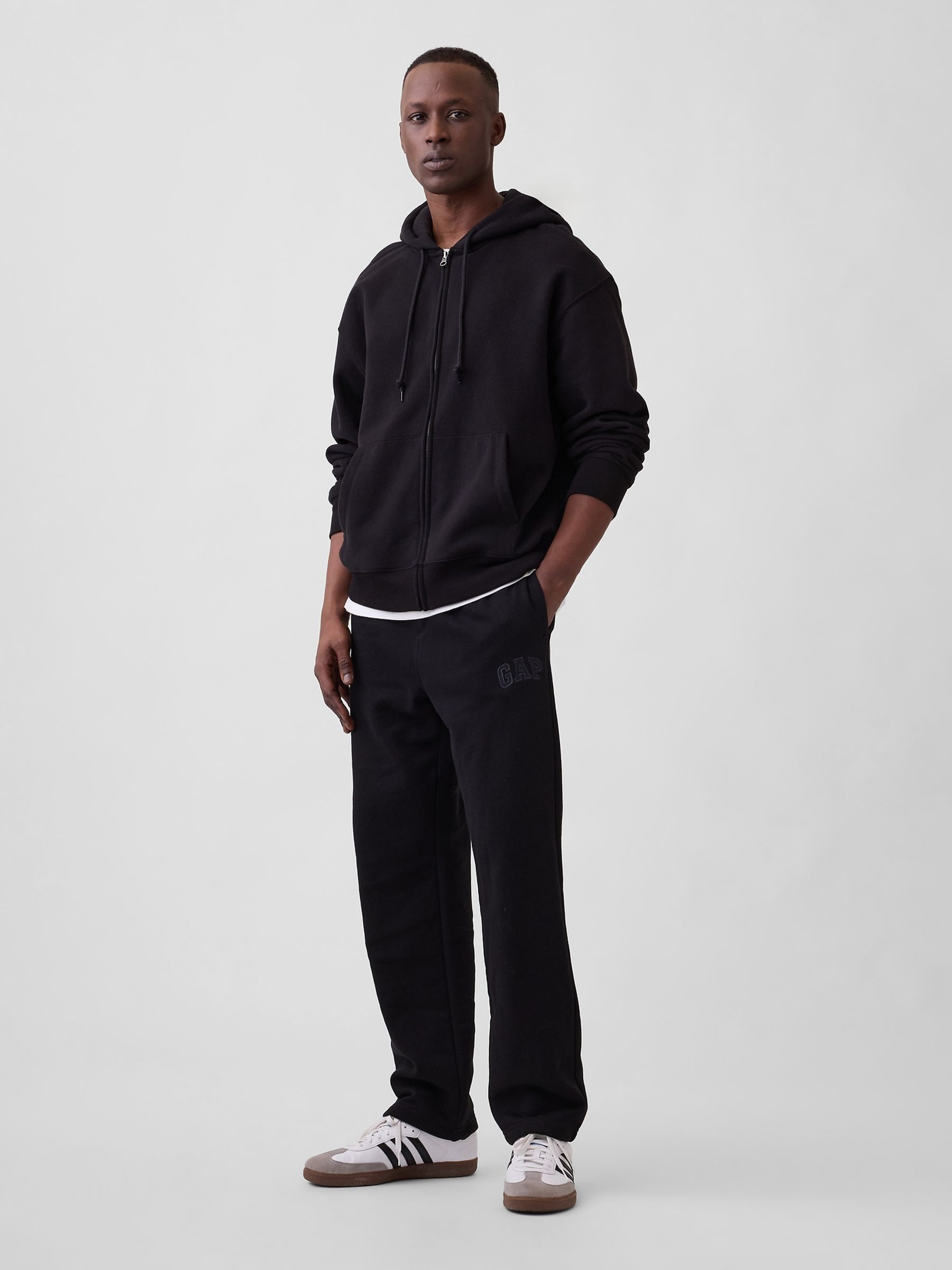Black Logo Straight-Leg Joggers - Image 3 of 4
