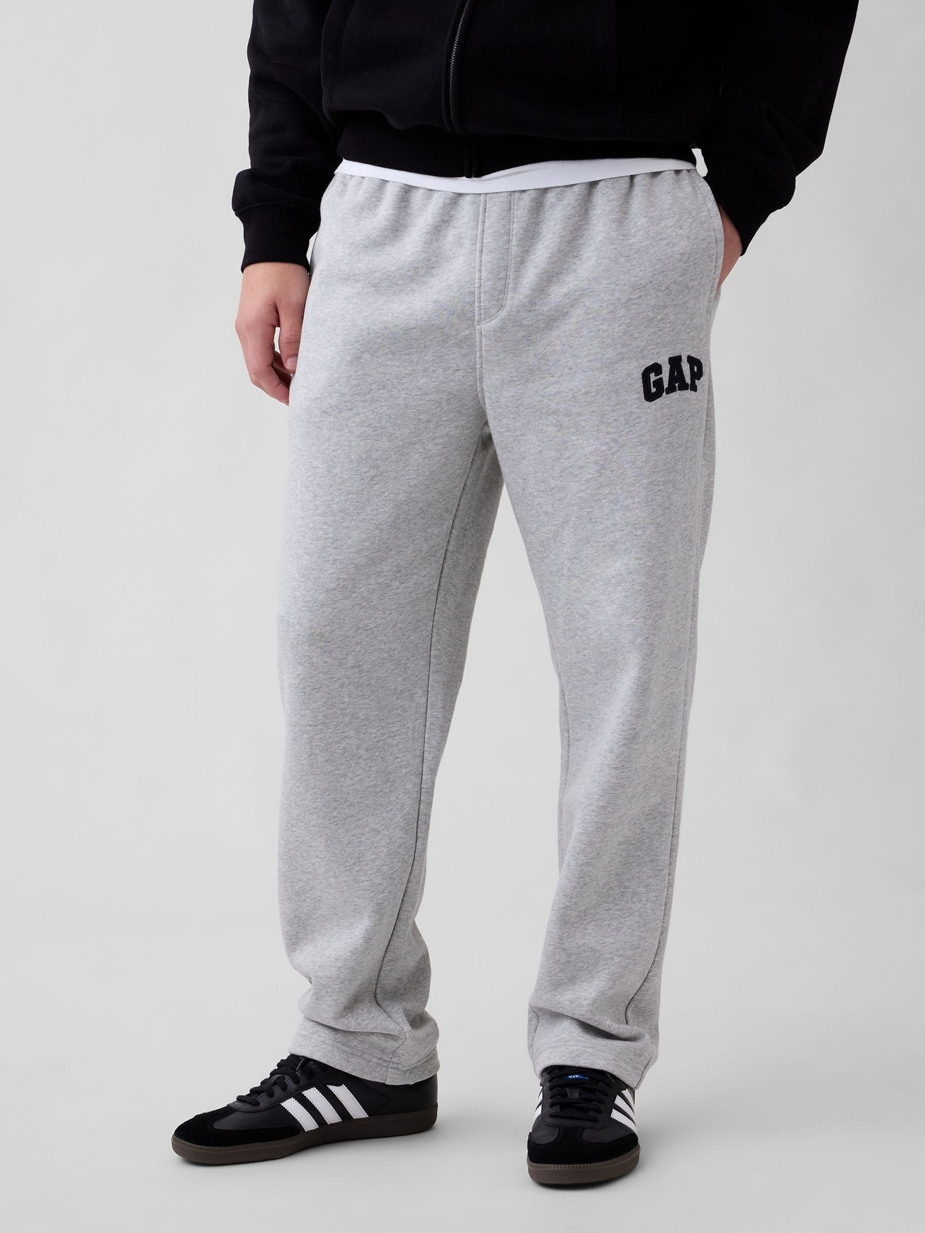 Grey Logo Straight-Leg Joggers - Image 1 of 4 Grey Logo Straight-Leg Joggers - Image 1 of 4