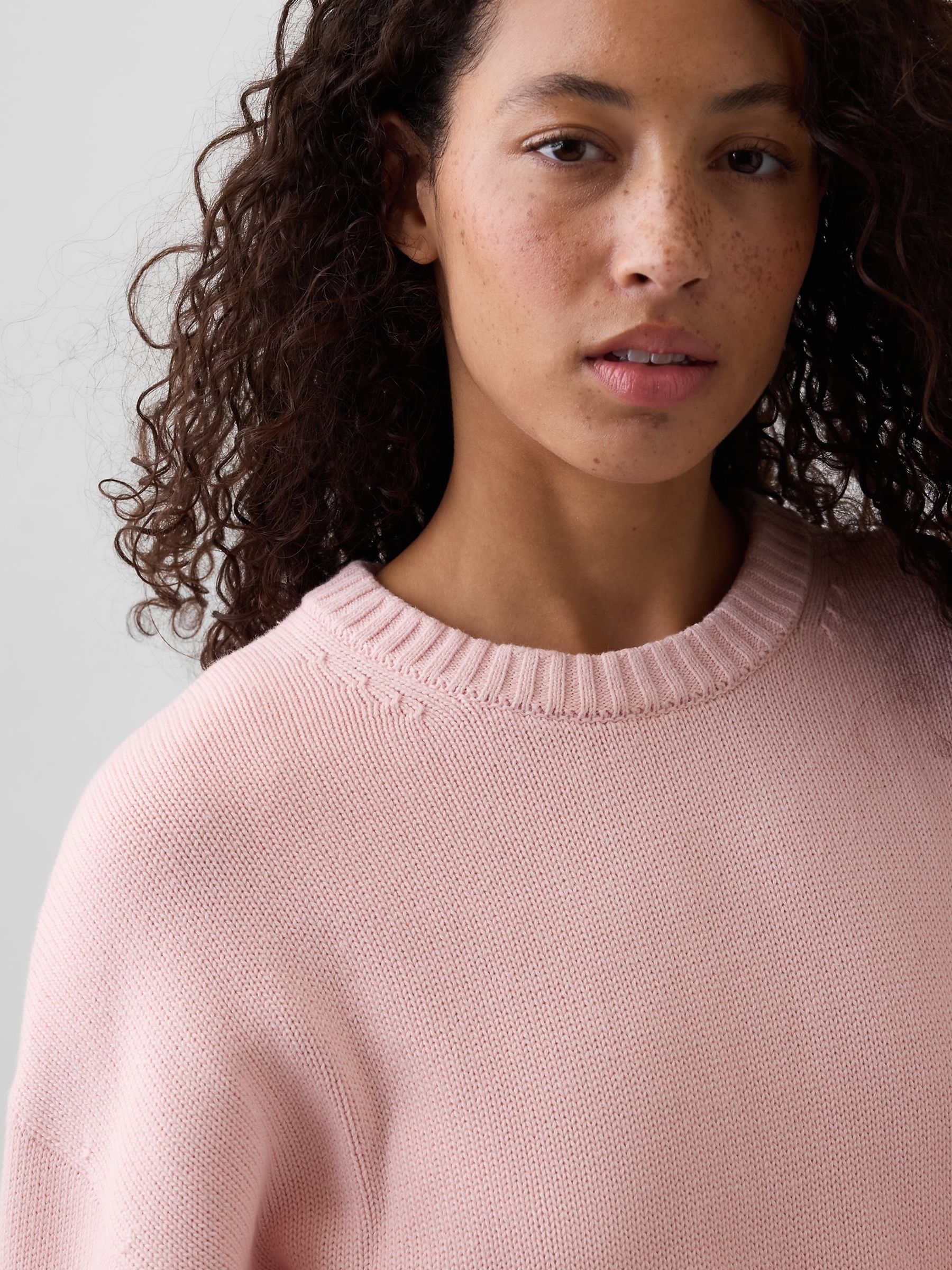 Pink Relaxed Crew Neck Jumper - Image 4 of 4