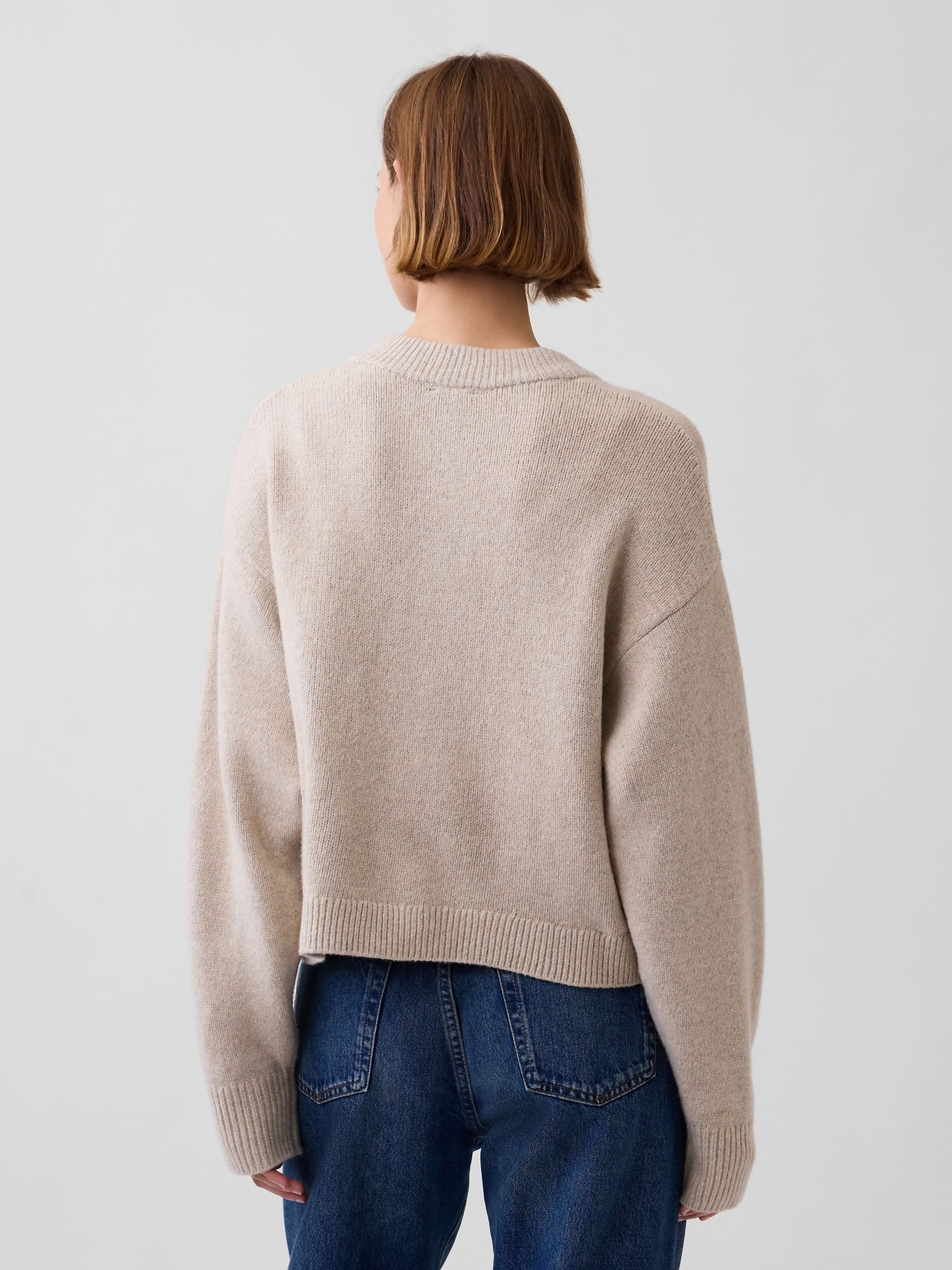 Beige CashSoft Oversized Chunky Cardigan - Image 2 of 4