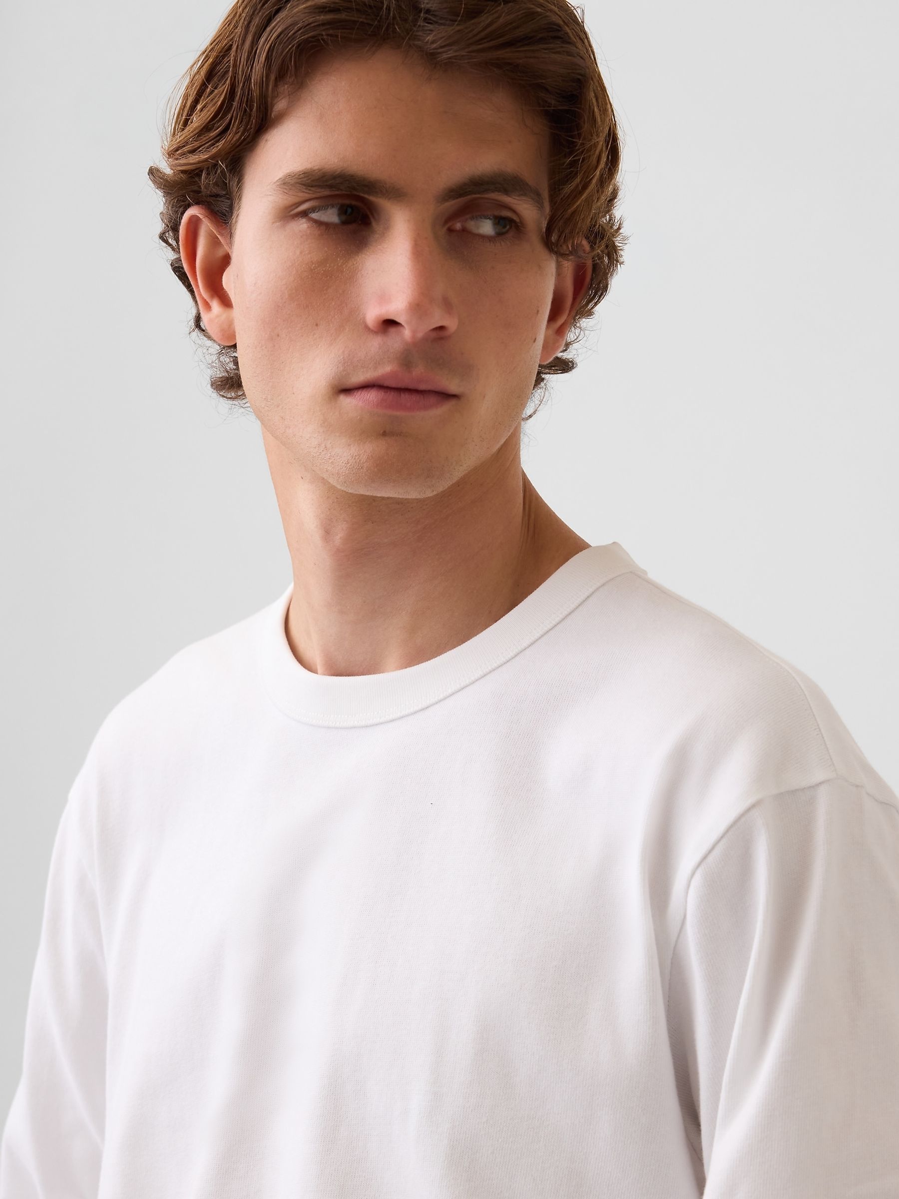 White Heavyweight Relaxed Long Sleeve T-Shirt - Image 4 of 4