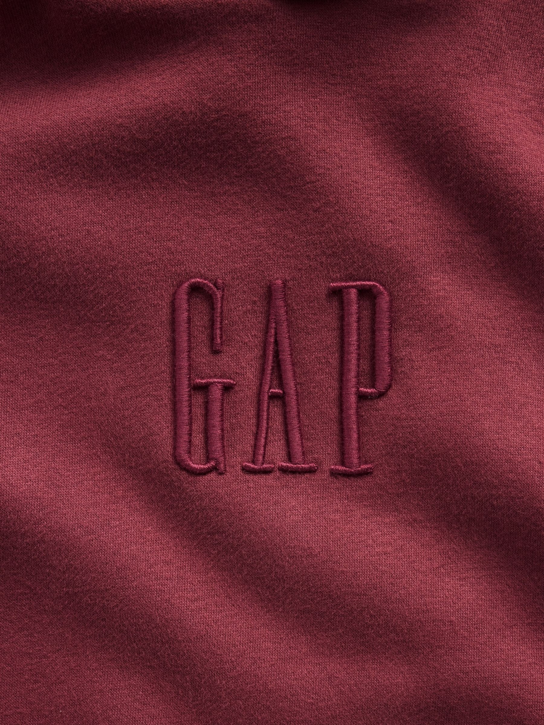 Burgundy Red Vintage Soft Oversized Mini-Logo Hoodie - Image 4 of 4 Burgundy Red Vintage Soft Oversized Mini-Logo Hoodie - Image 4 of 4