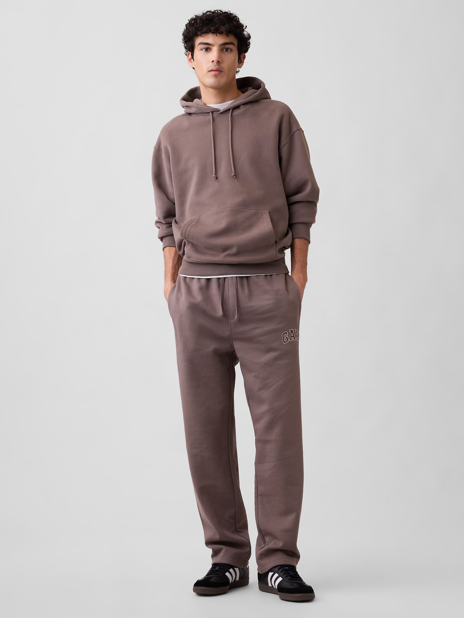 Brown Logo Straight-Leg Joggers - Image 3 of 4