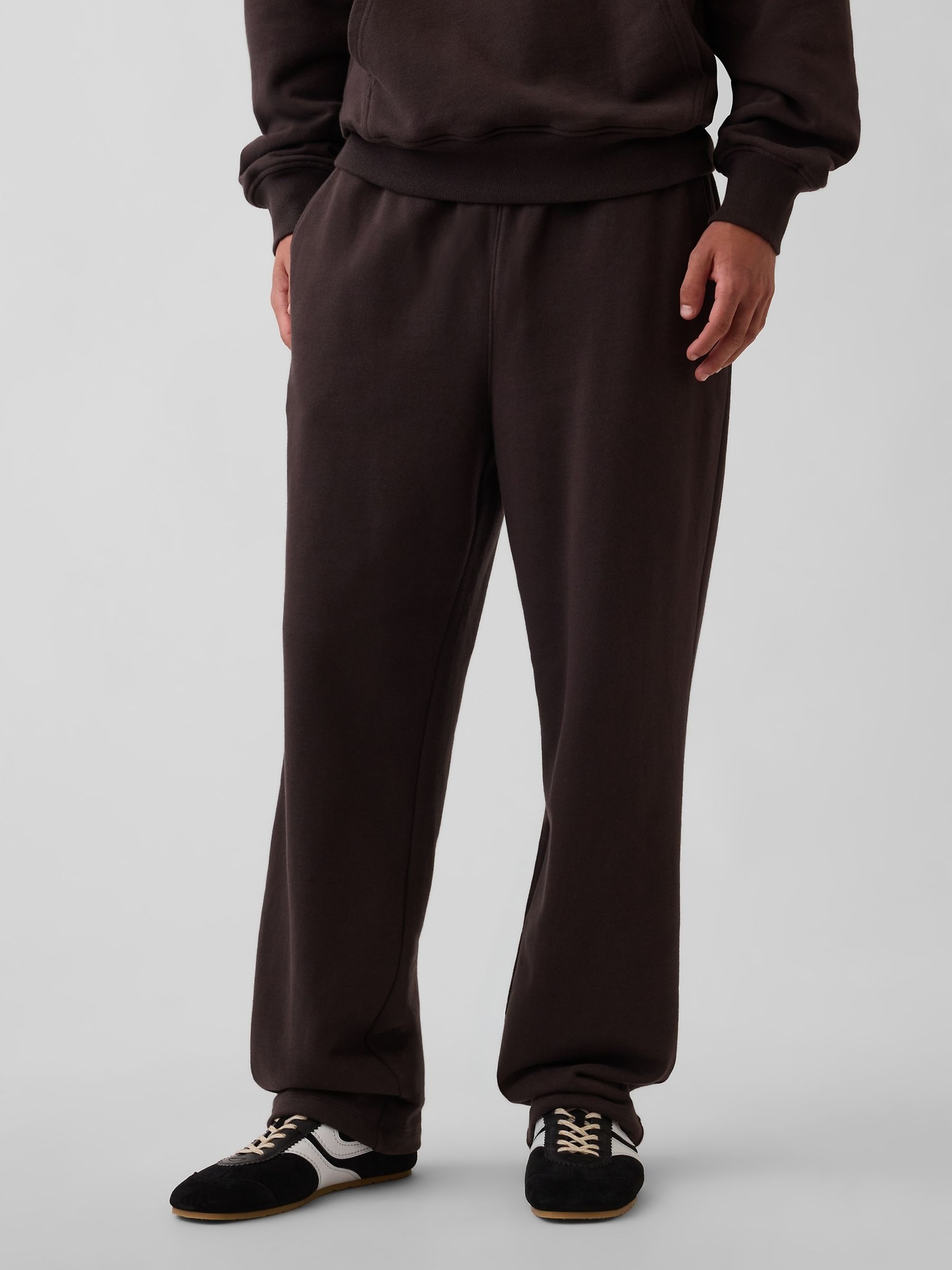 Dark Brown Heavyweight Relaxed Joggers - Image 1 of 4