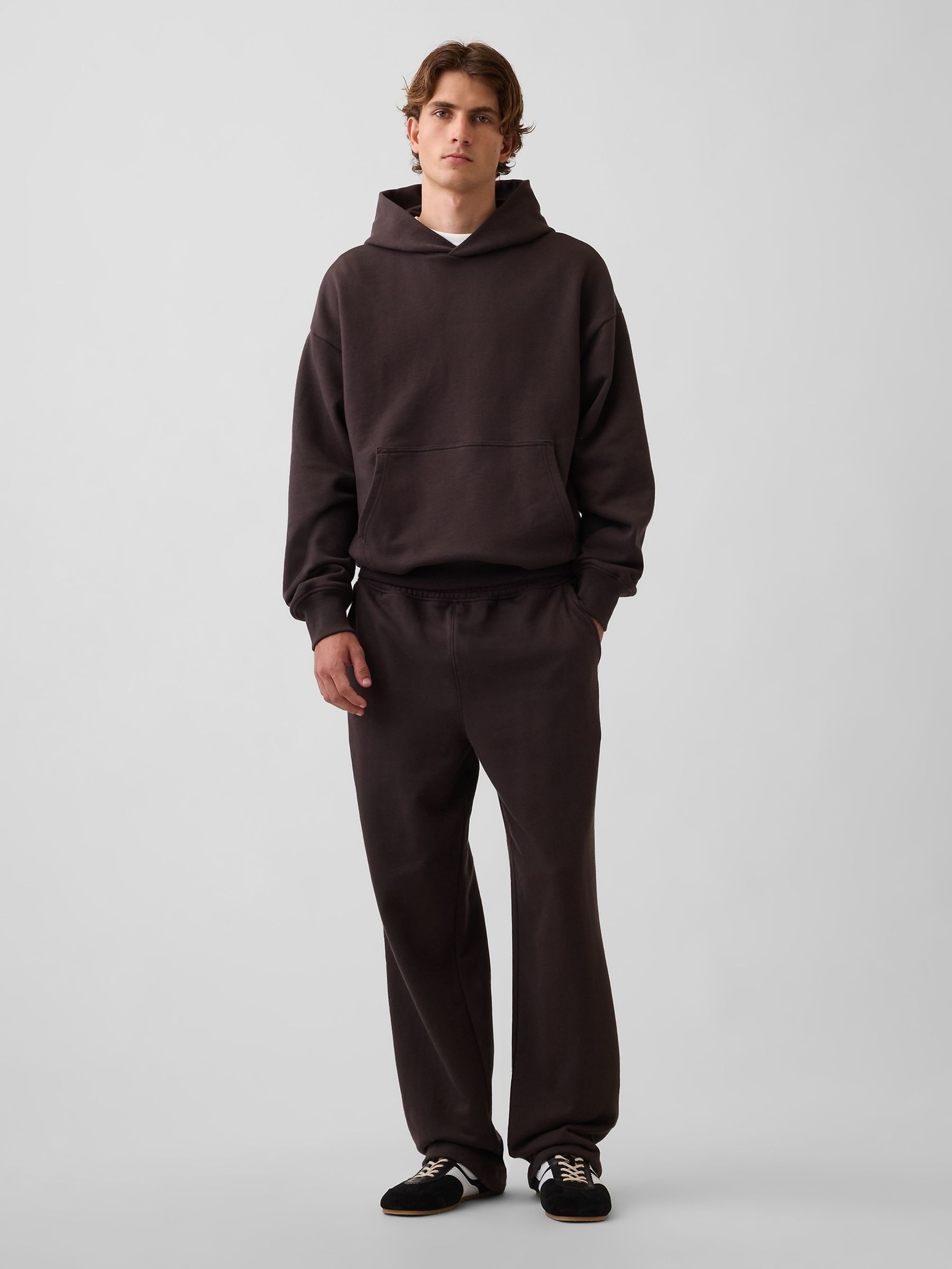 Dark Brown Heavyweight Relaxed Joggers - Image 3 of 4